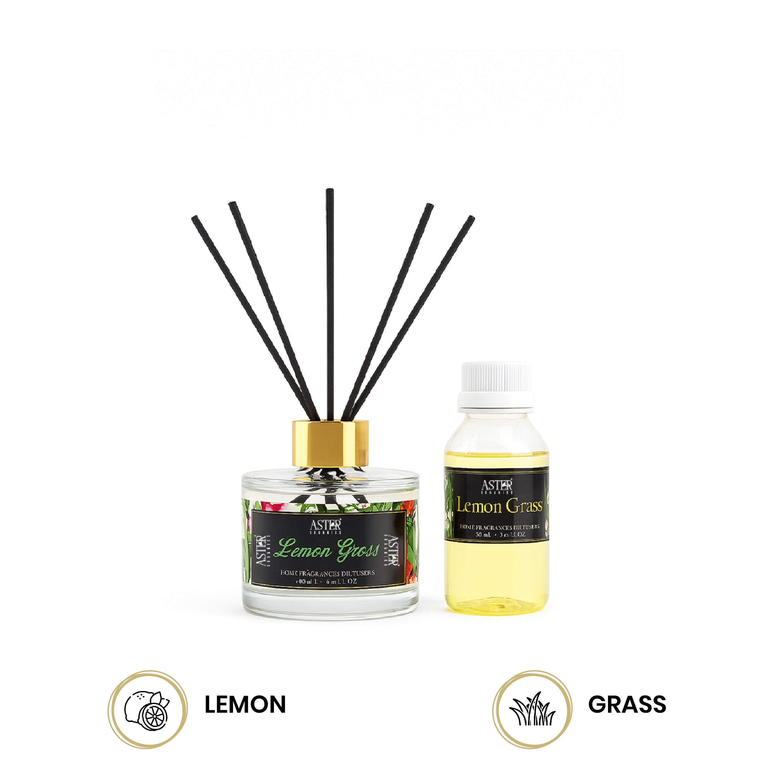 Lemon Grass Reed Diffuser Set