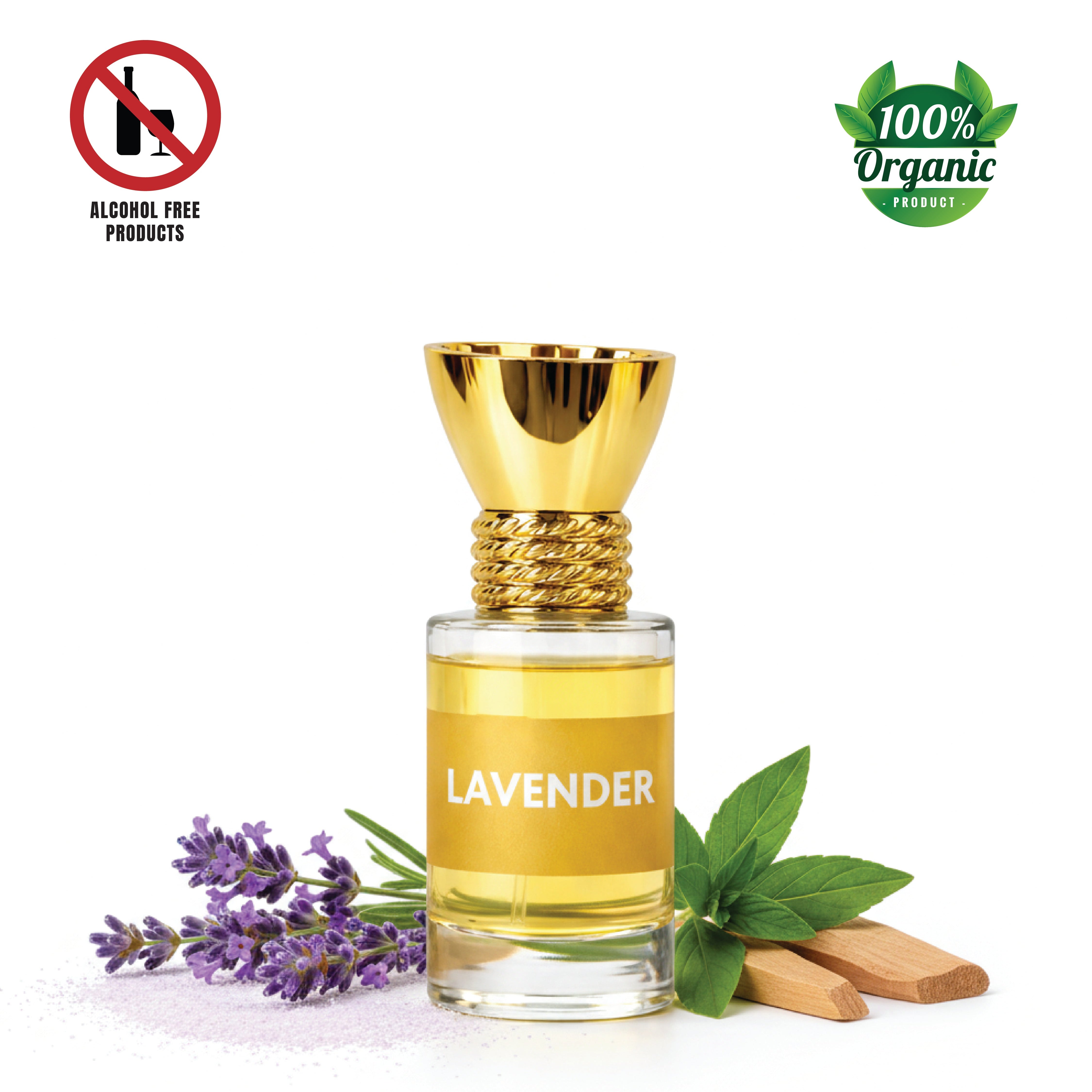 100% Organic Luxury Lavender Attar - 6ml