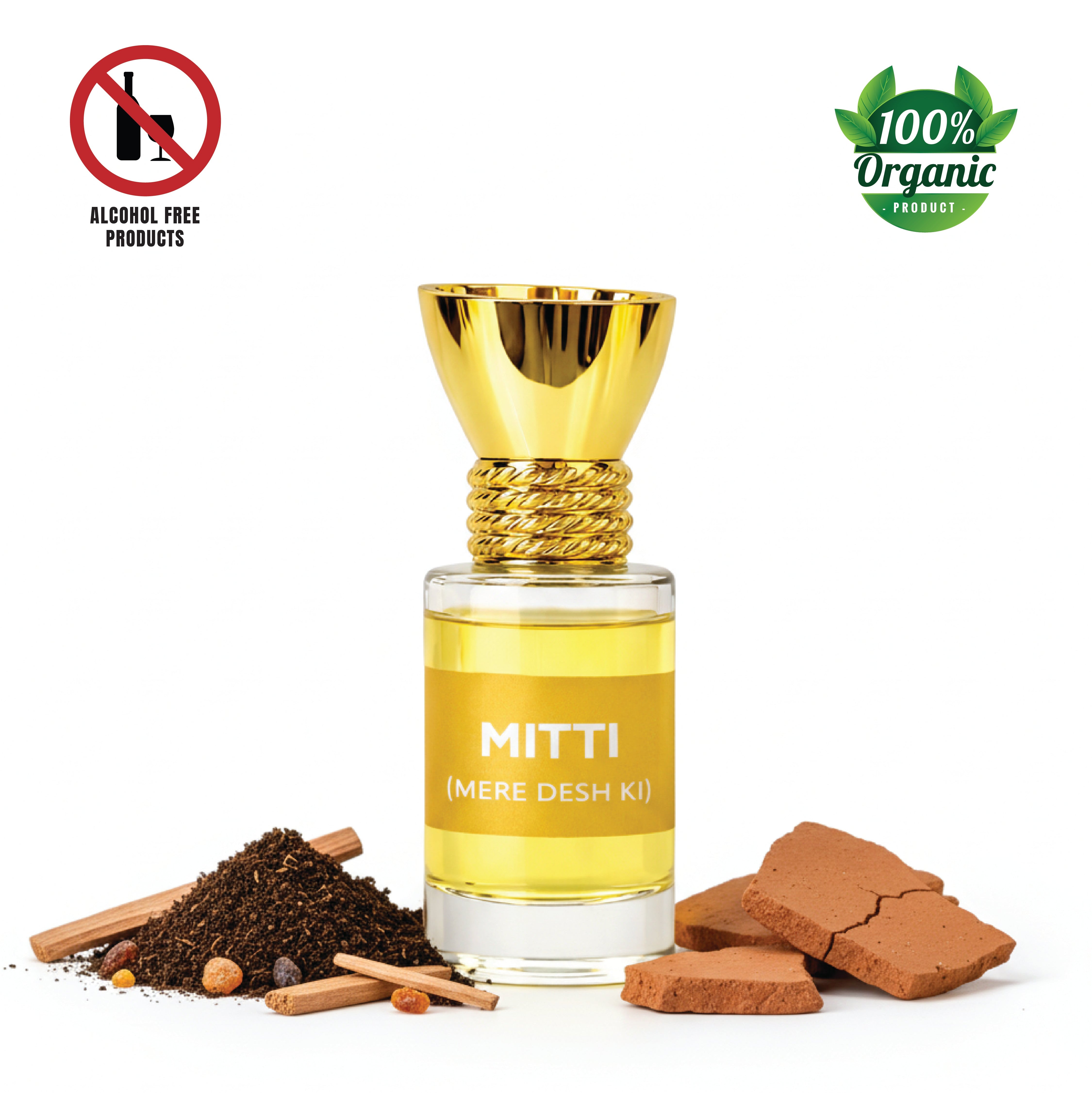 100% Organic Luxury Mitti (Mere Desh Ki) Attar - 6ml