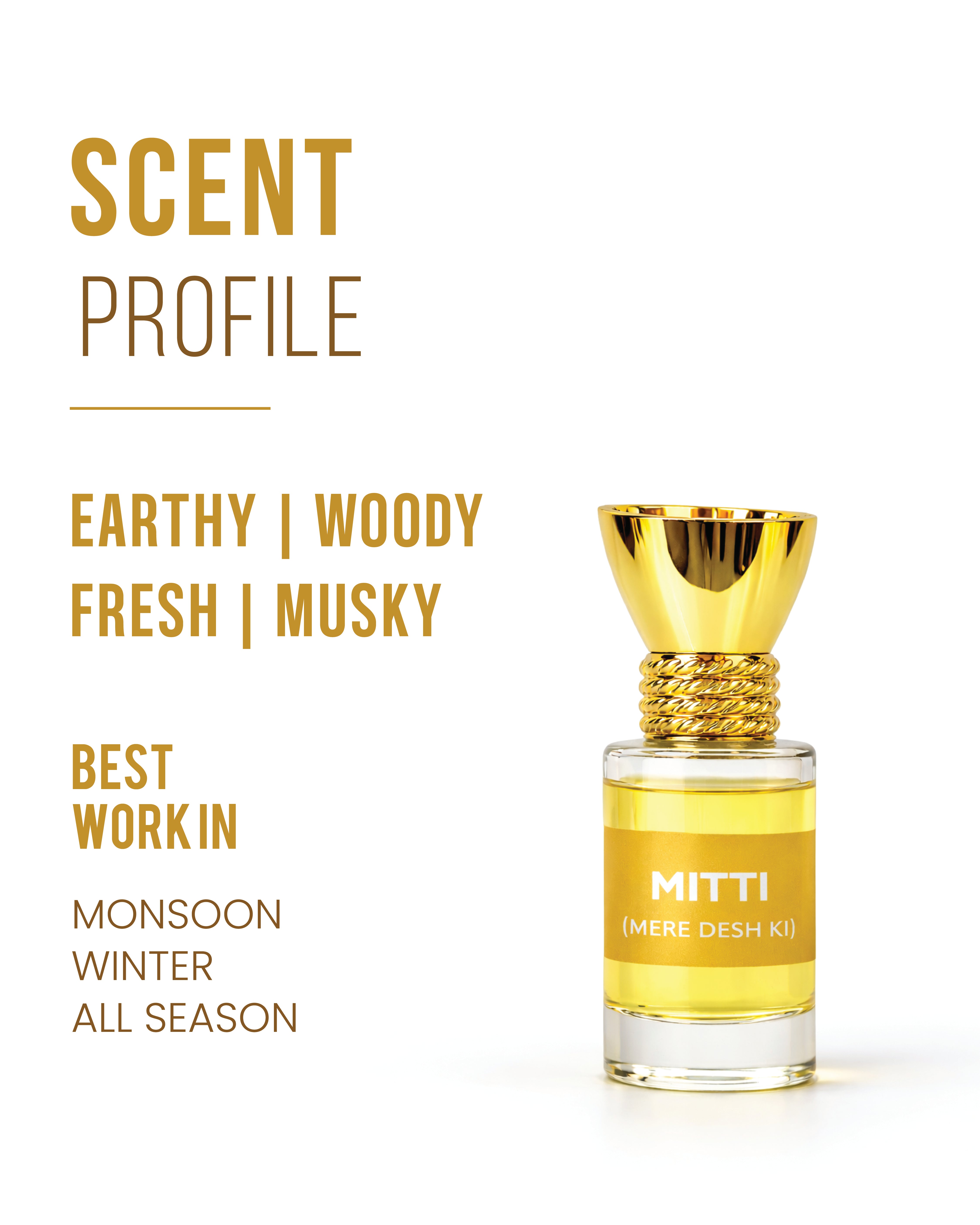 100% Organic Luxury Mitti (Mere Desh Ki) Attar - 6ml