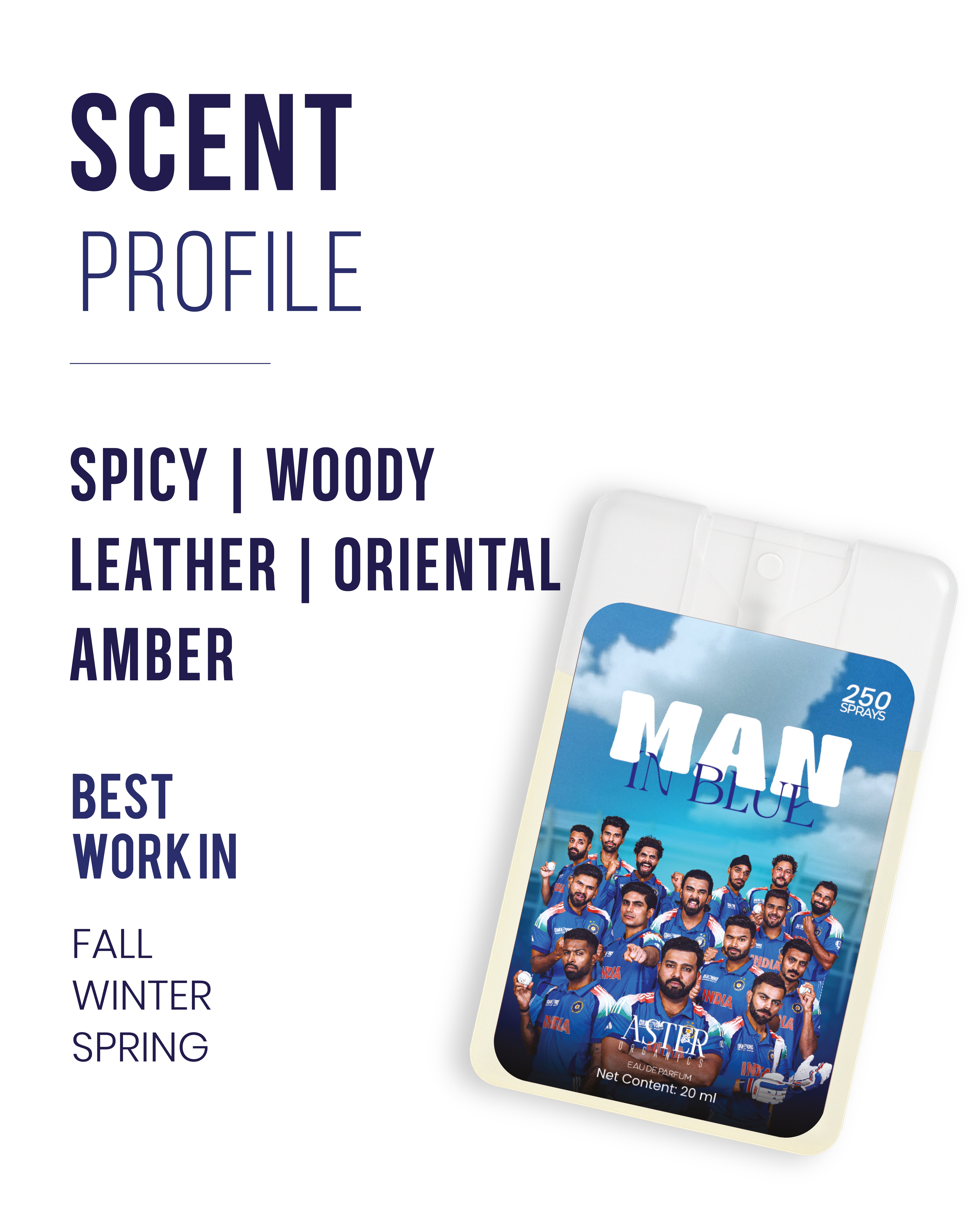 Man in blue pocket perfume bottle, 20ml