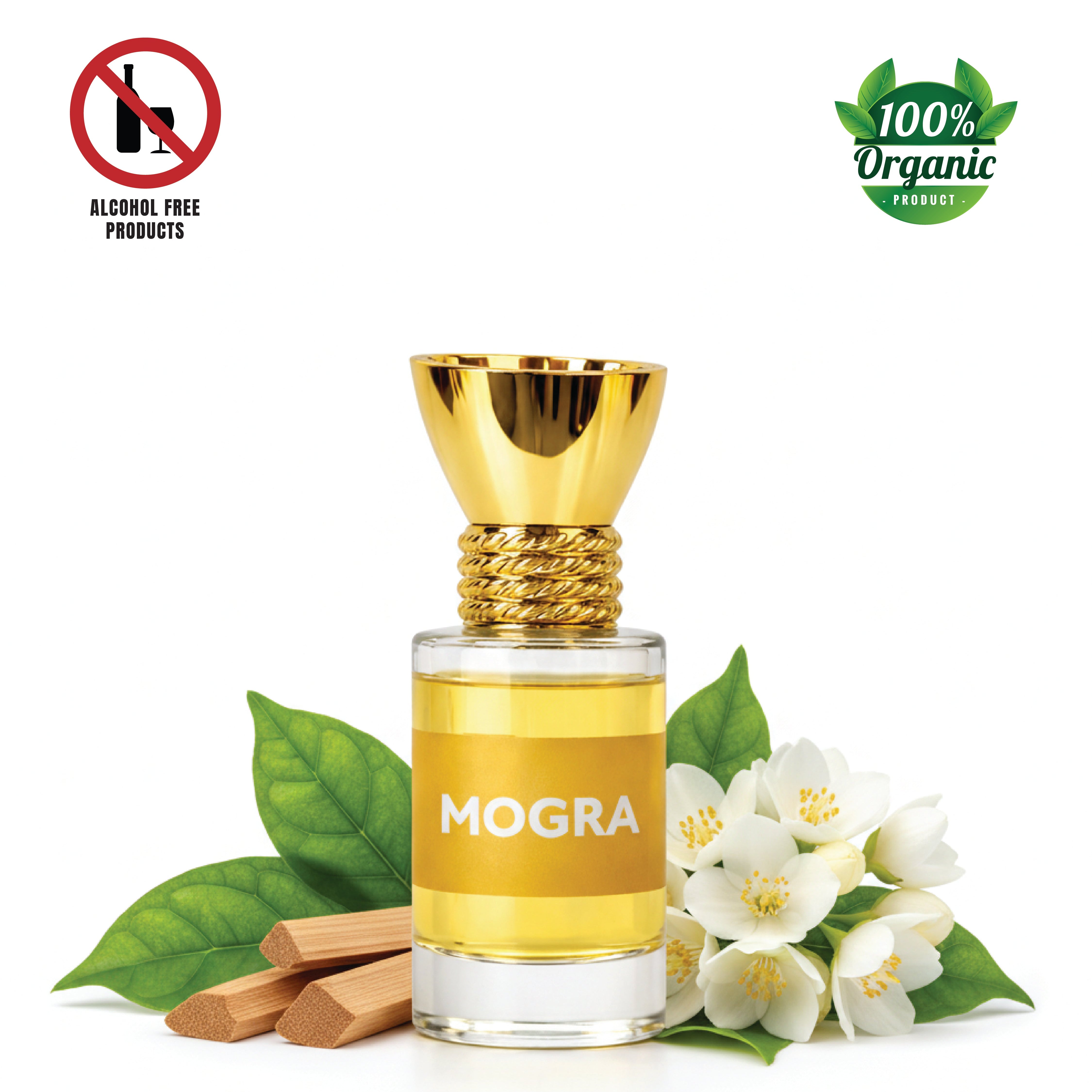 100% Organic Luxury Mogra Attar - 6ml