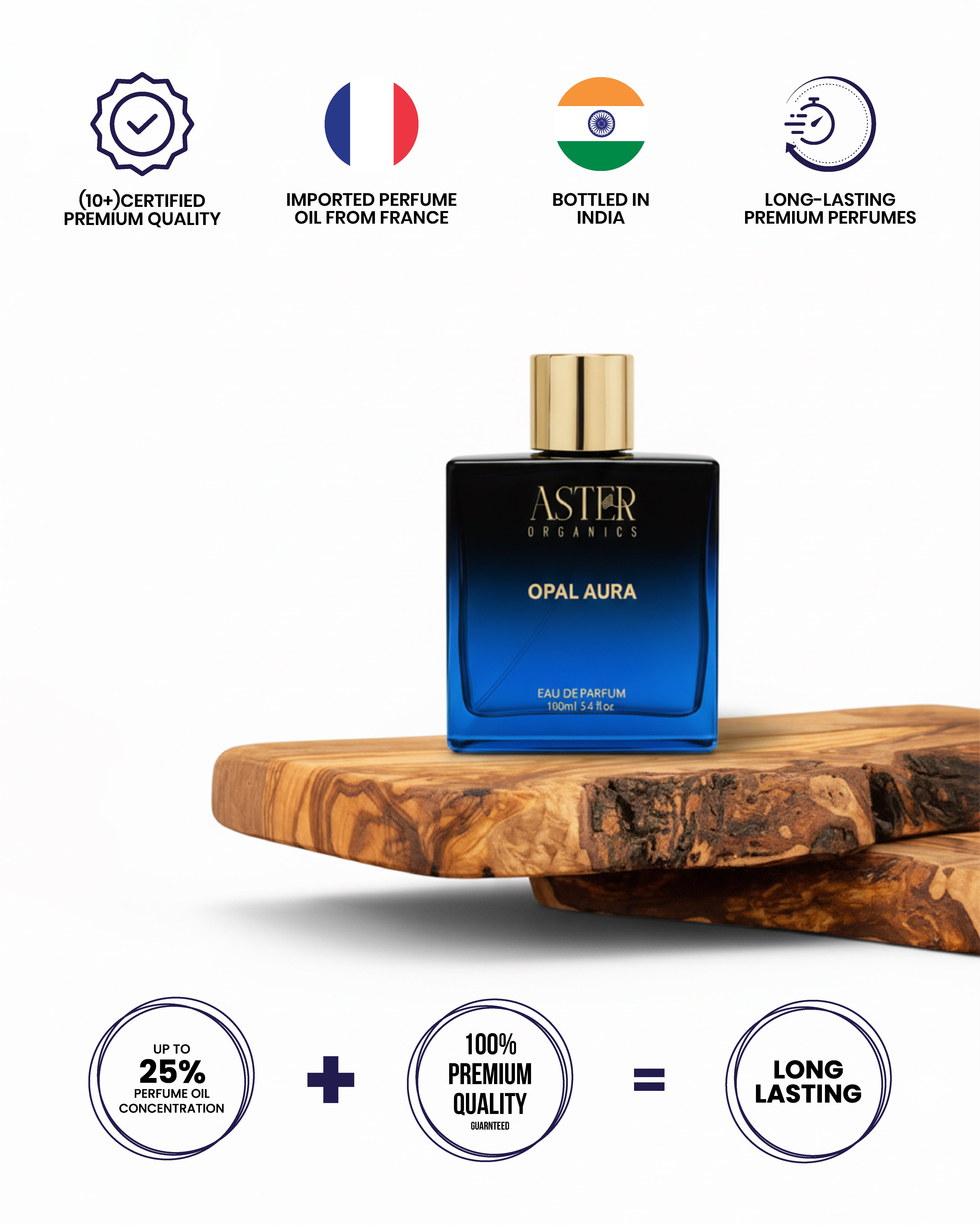 Opal Aura Eau de Parfum for Men, 100ml bottle