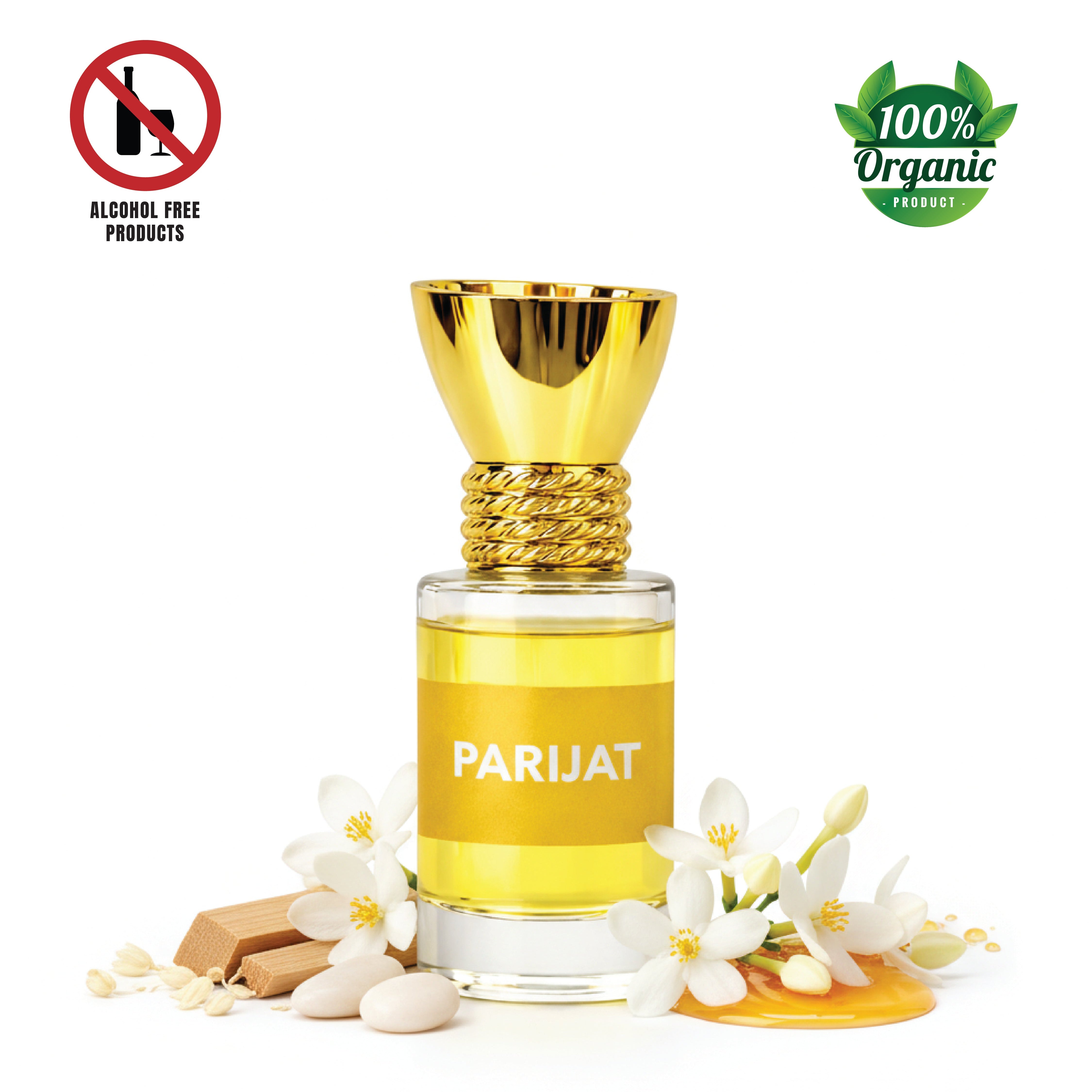 100% Organic Luxury Parijat Attar - 6ml