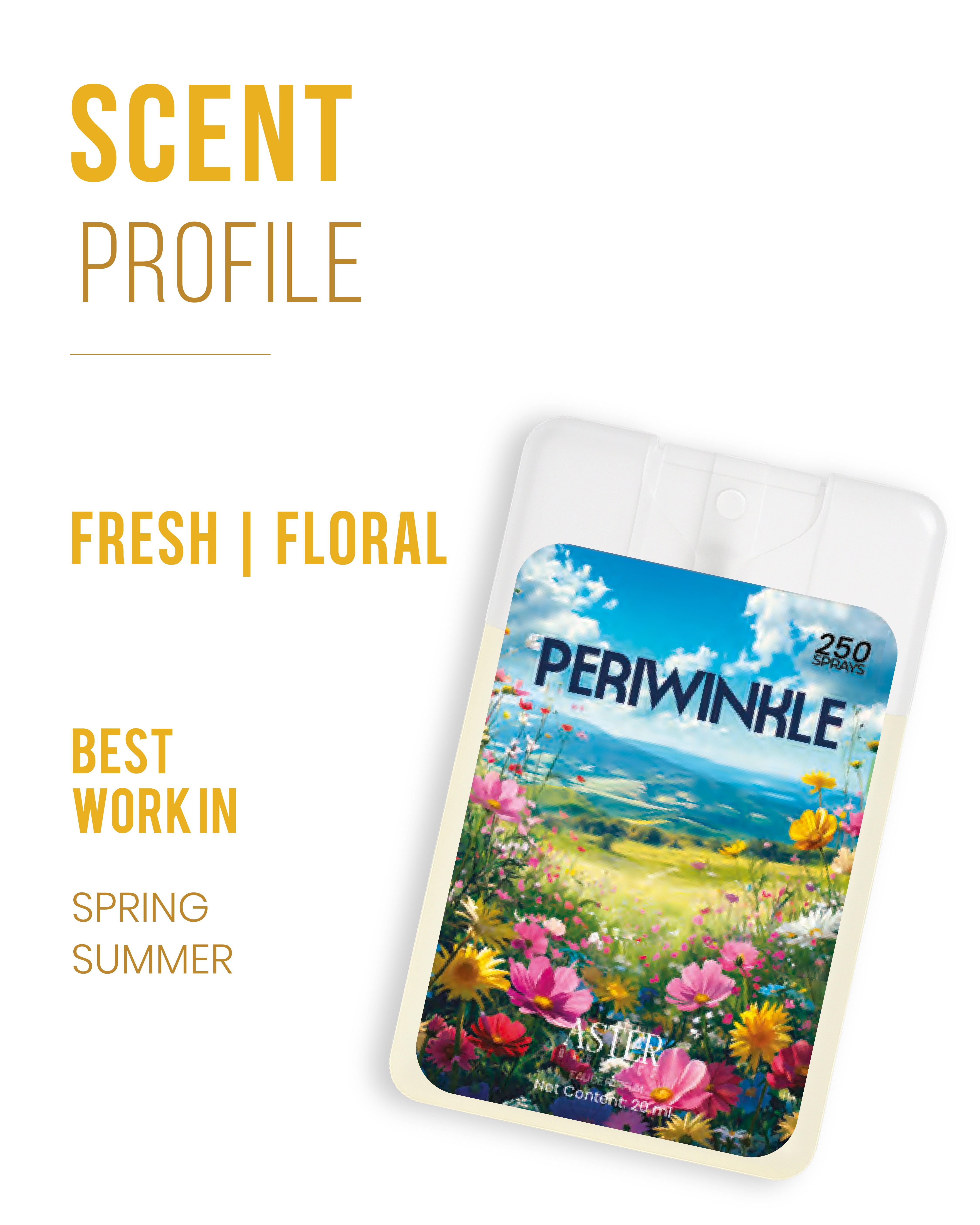 Periwinkle pocket perfume bottle, 20ml