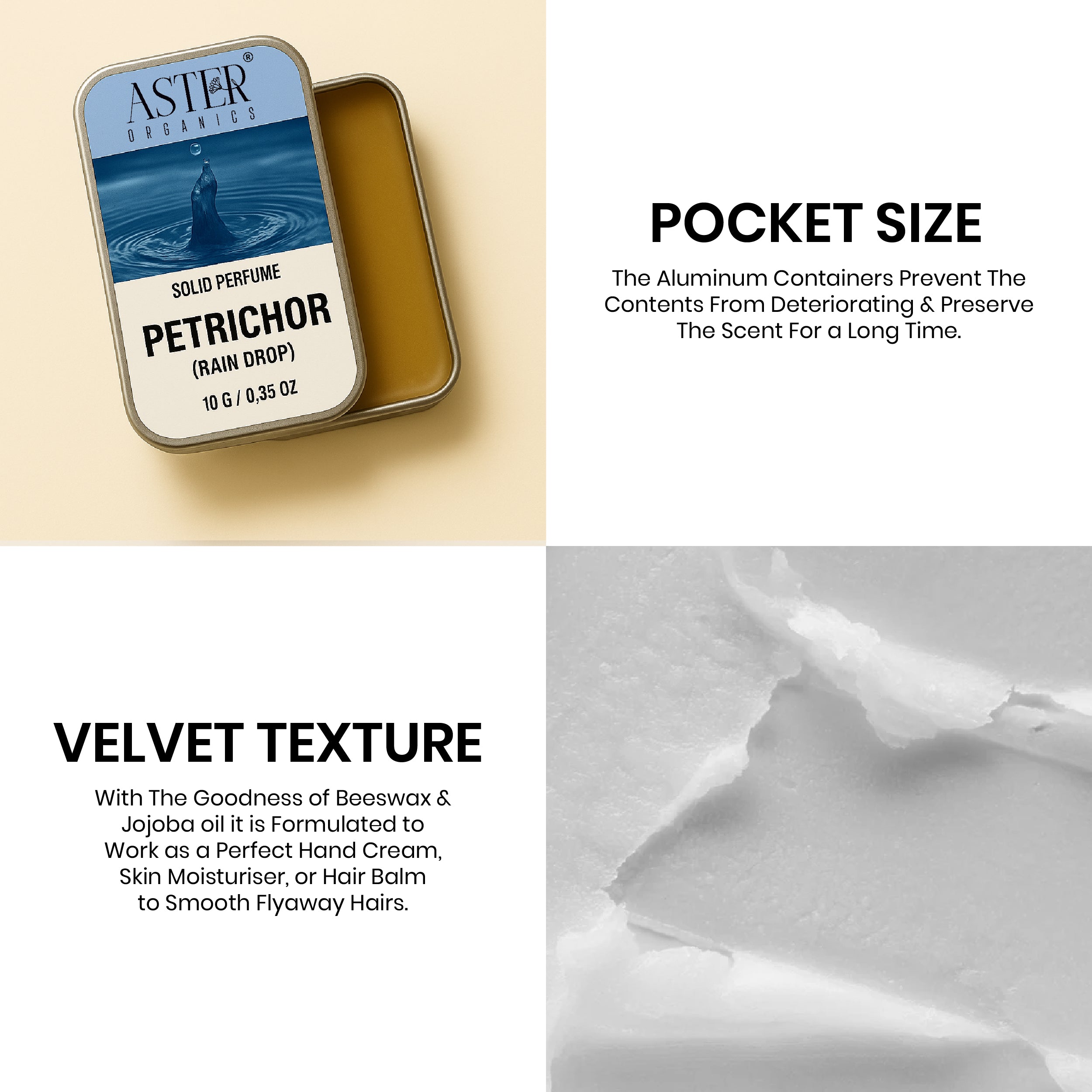 Petrichor (Rainy Drop) Solid Perfume for Men