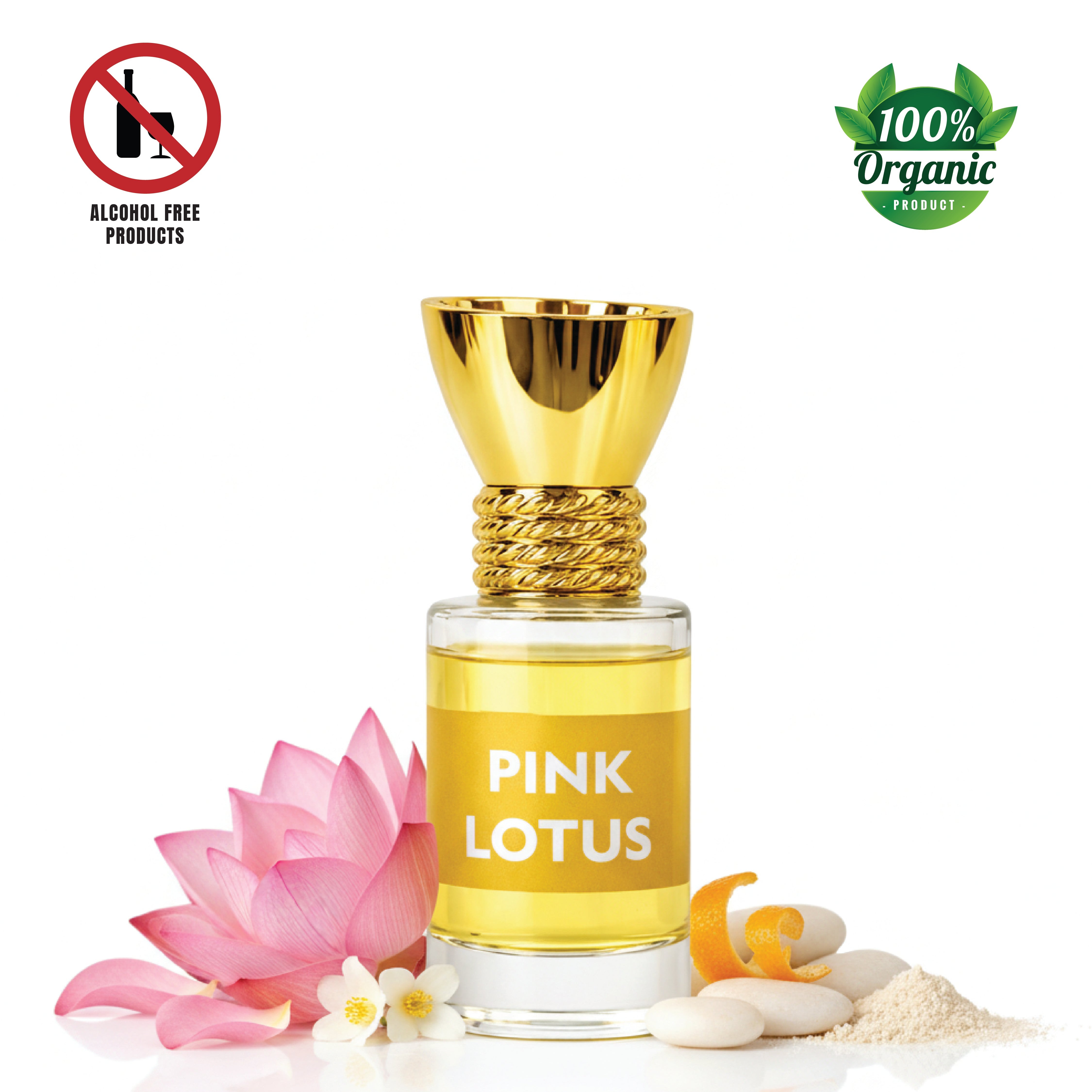 100% Organic Luxury Pink Lotus Attar - 6ml