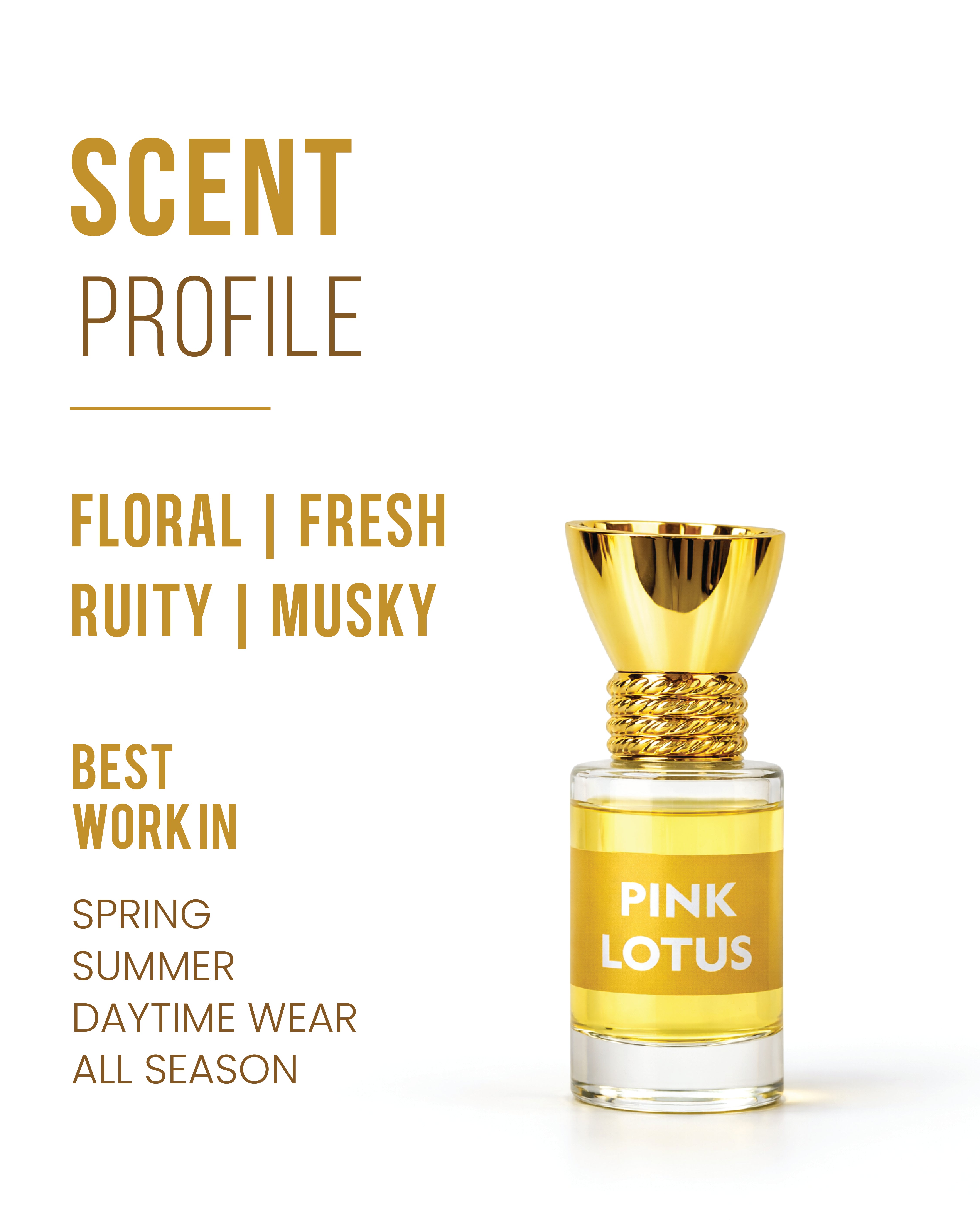 100% Organic Luxury Pink Lotus Attar - 6ml