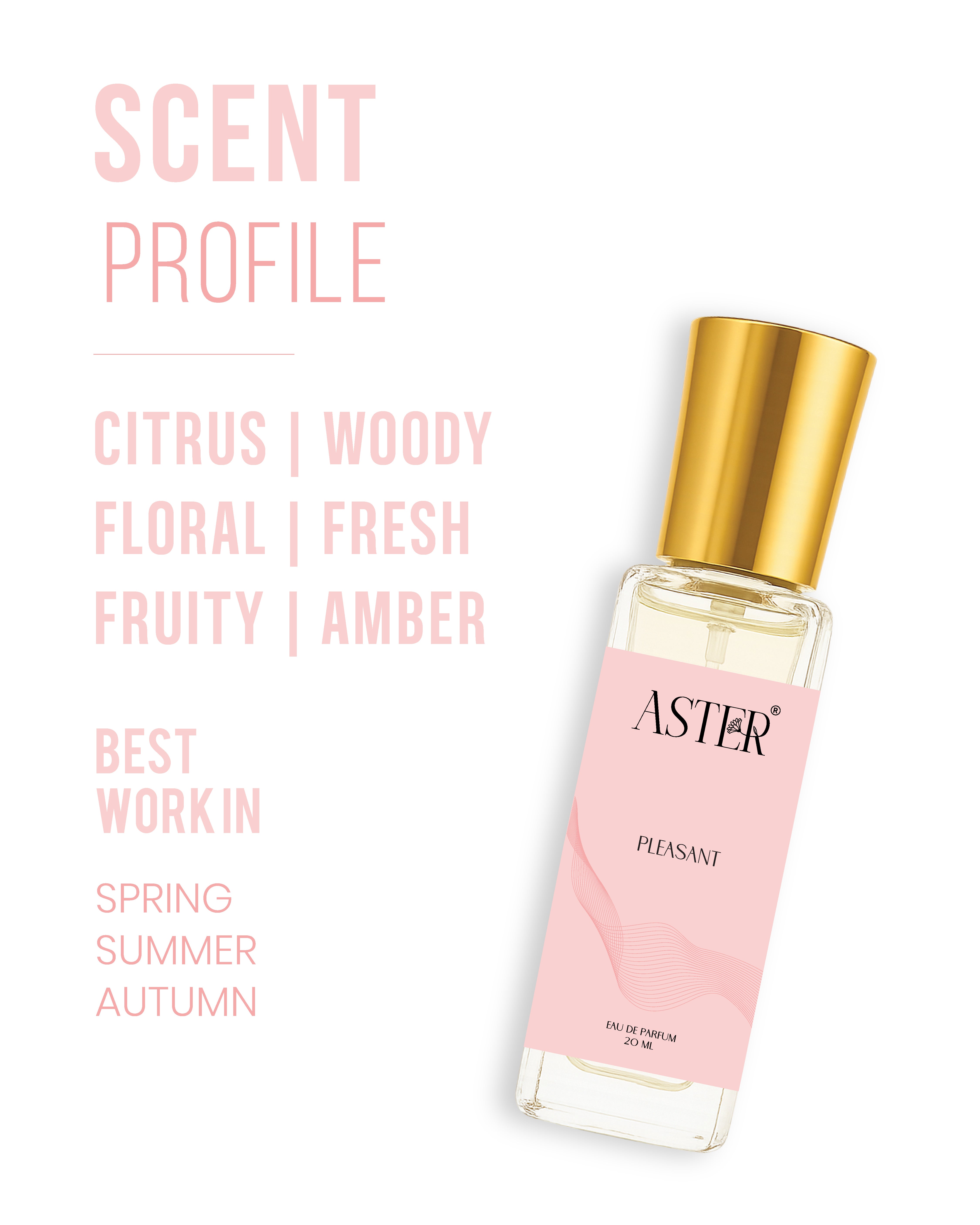 Pleasant EDP Unisex perfume bottle, 20ml