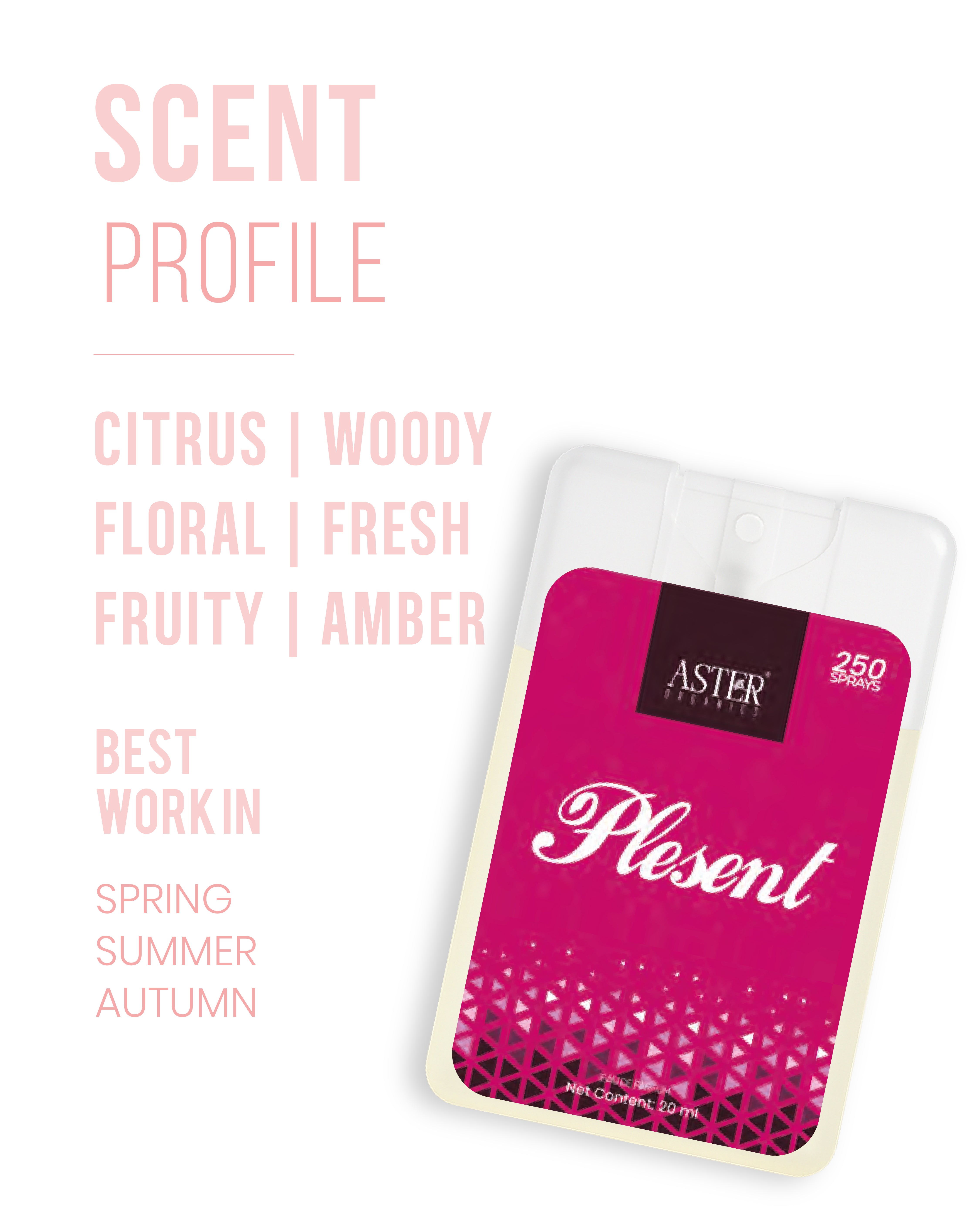 Plesent Pocket Perfume for Unisex 20ml bottle