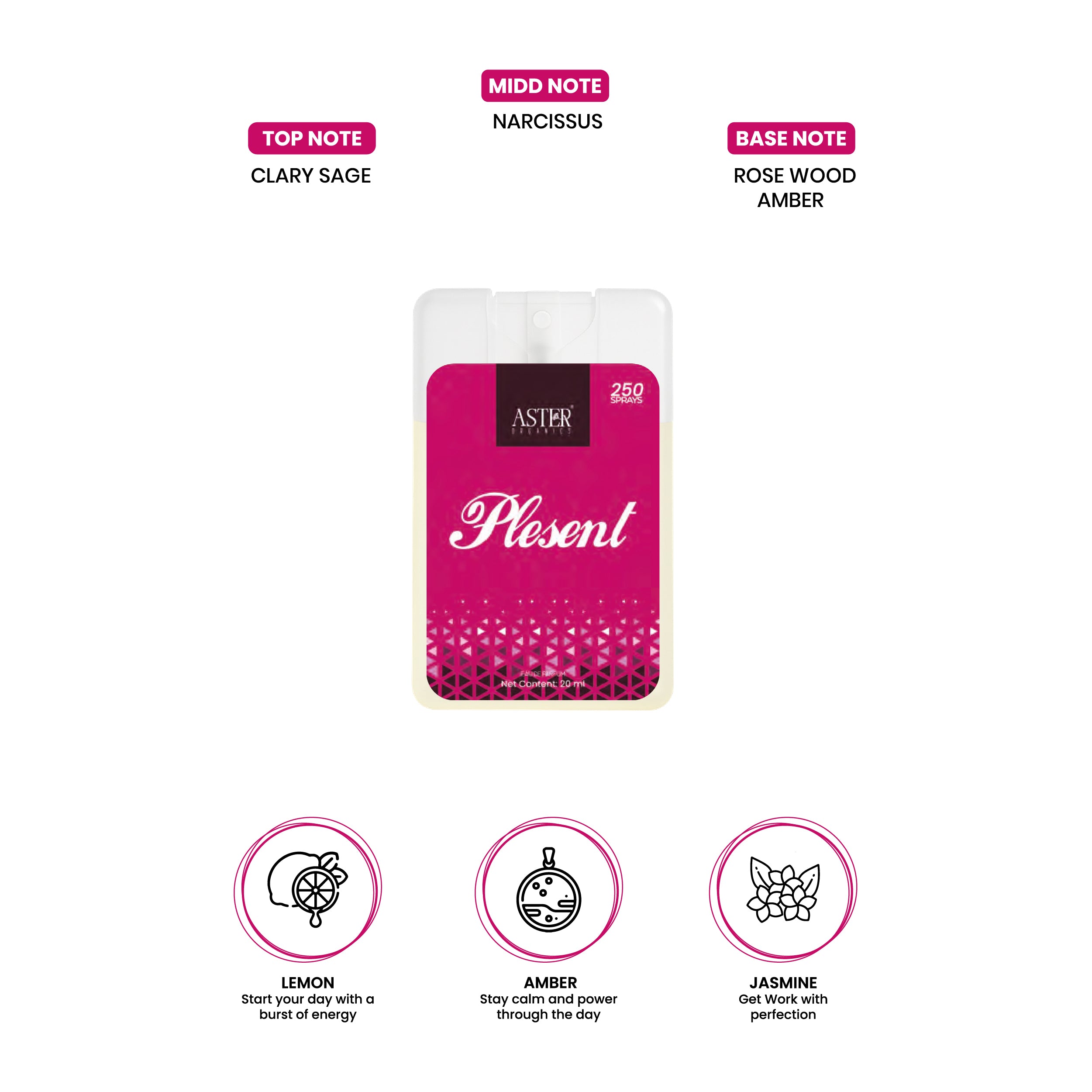 Pleasant Pocket Perfume for Unisex 20ml