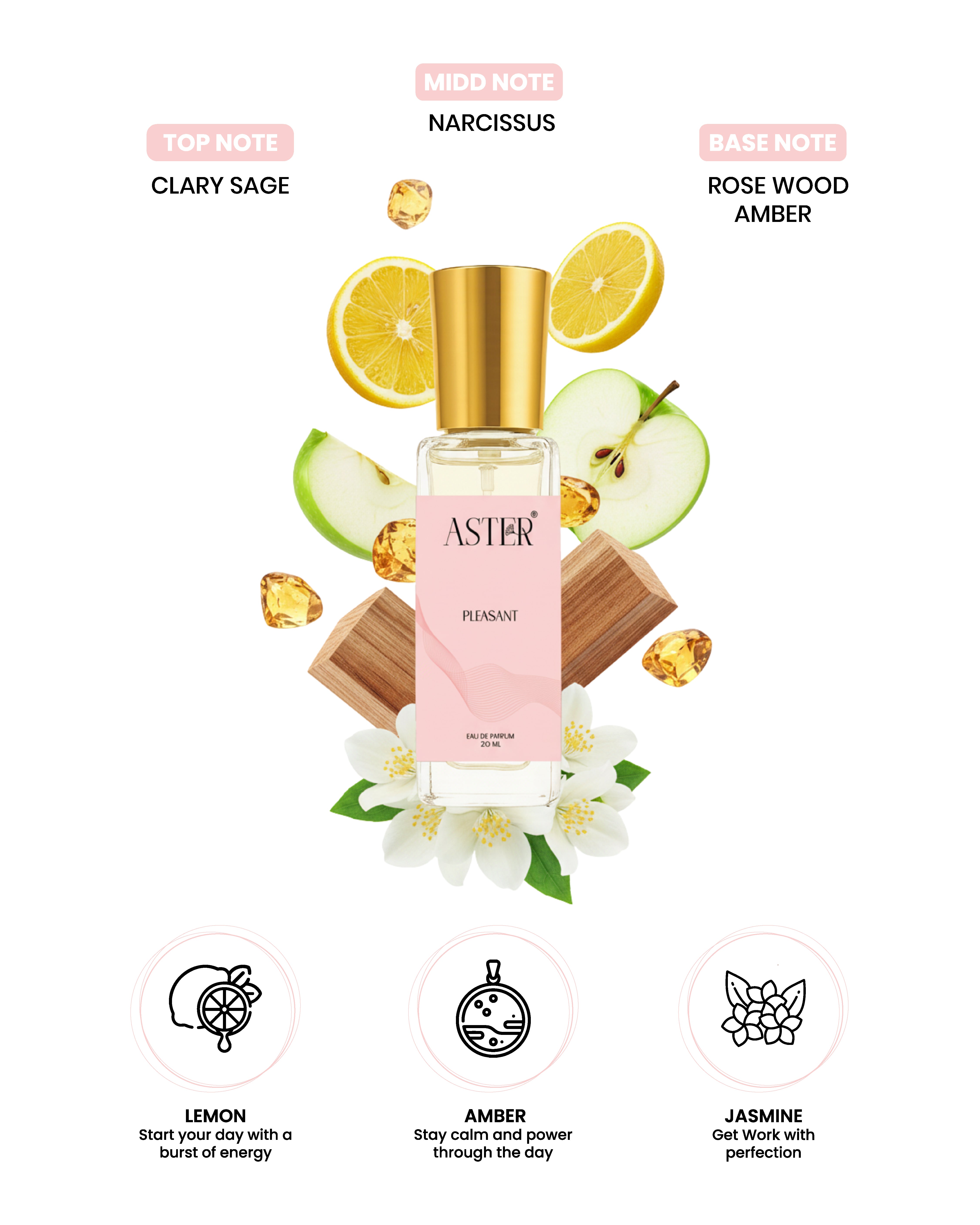 Pleasant EDP for Unisex 20ml perfume bottle