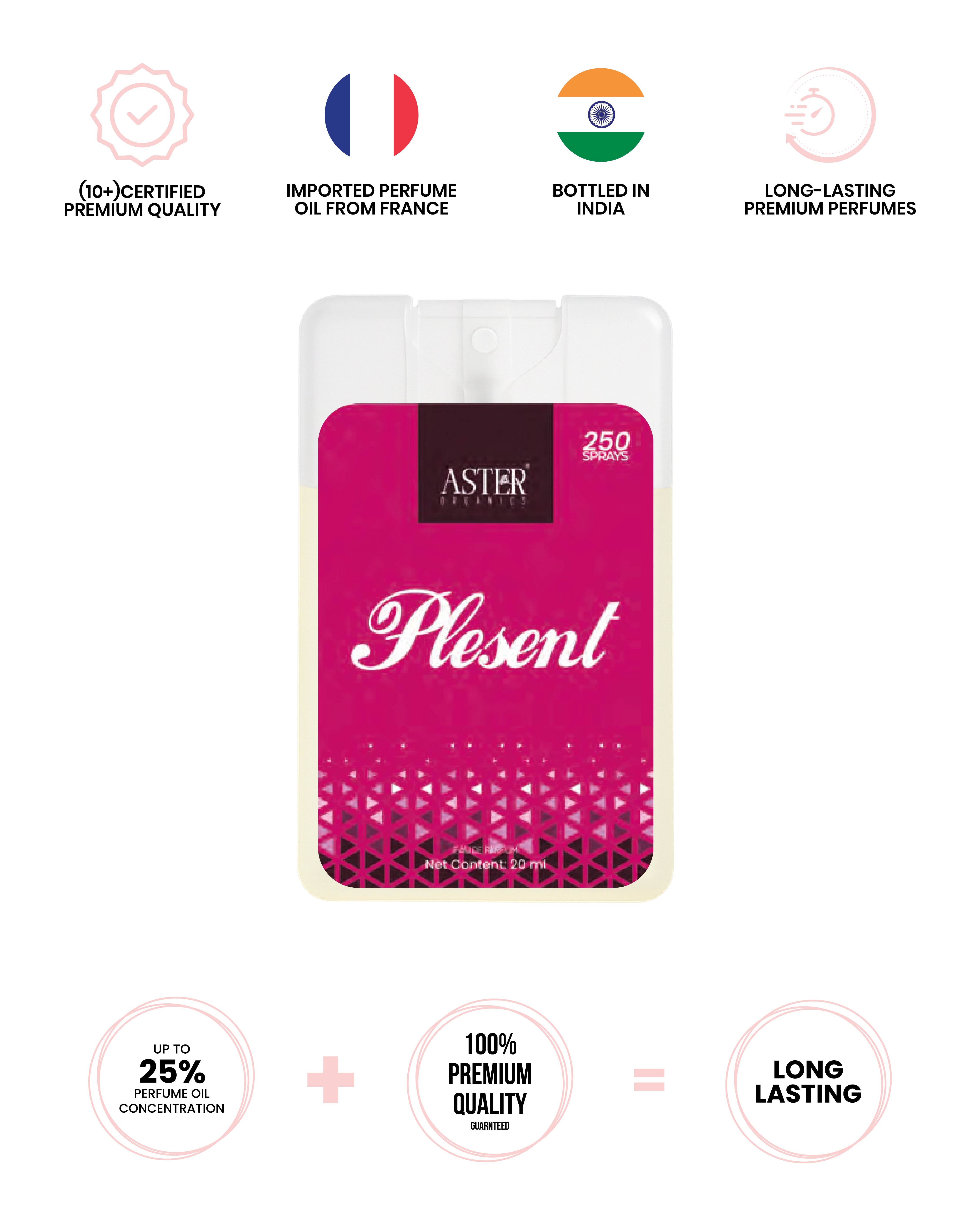 Plesent Pocket Perfume for Unisex 20ml bottle