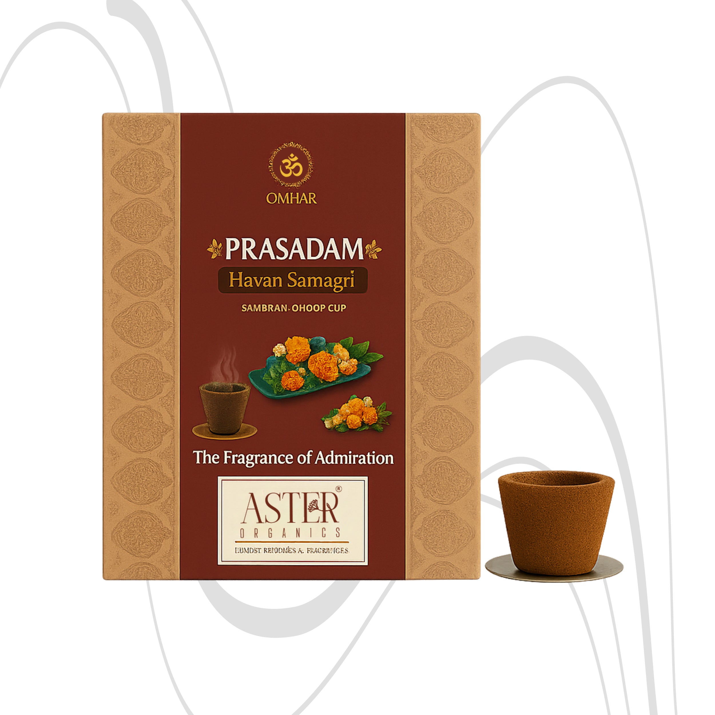 Omkar Prasadam - Havan Samagri - Sambrani Dhoop Cup
