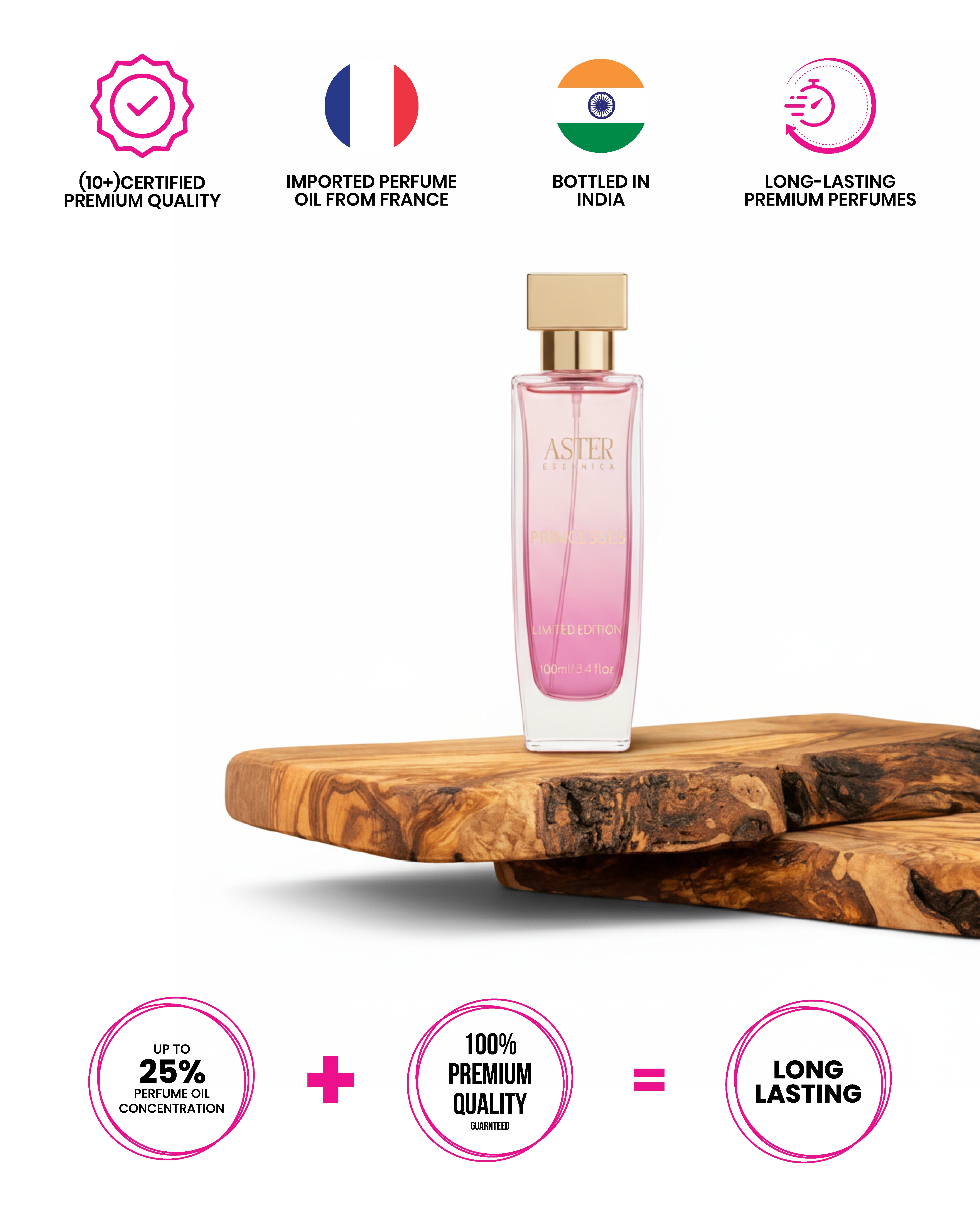 Princess Delight EDP for Woman 100ml perfume bottle