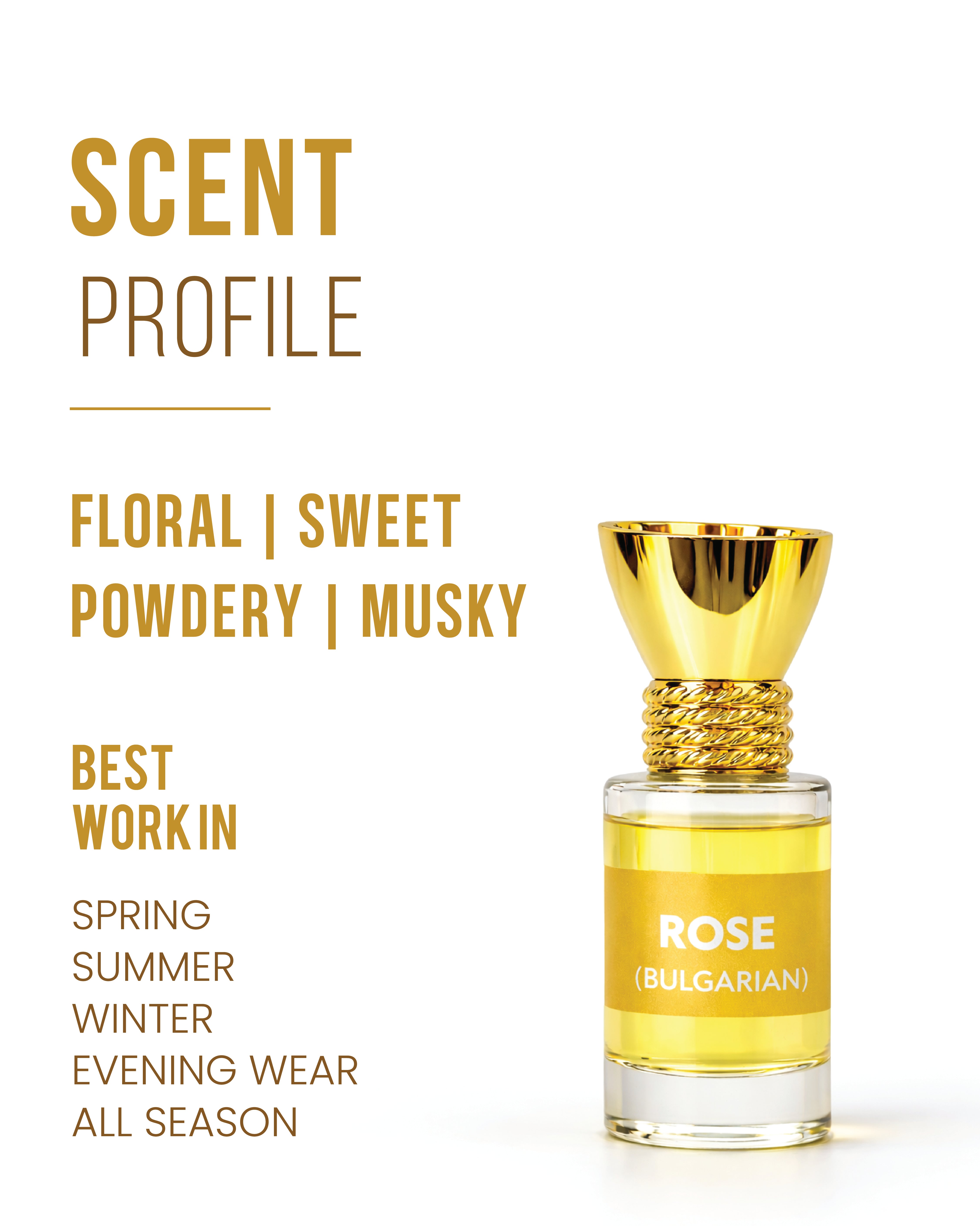 100% Organic Luxury ROSE (BULGARIAN) Attar - 6ml
