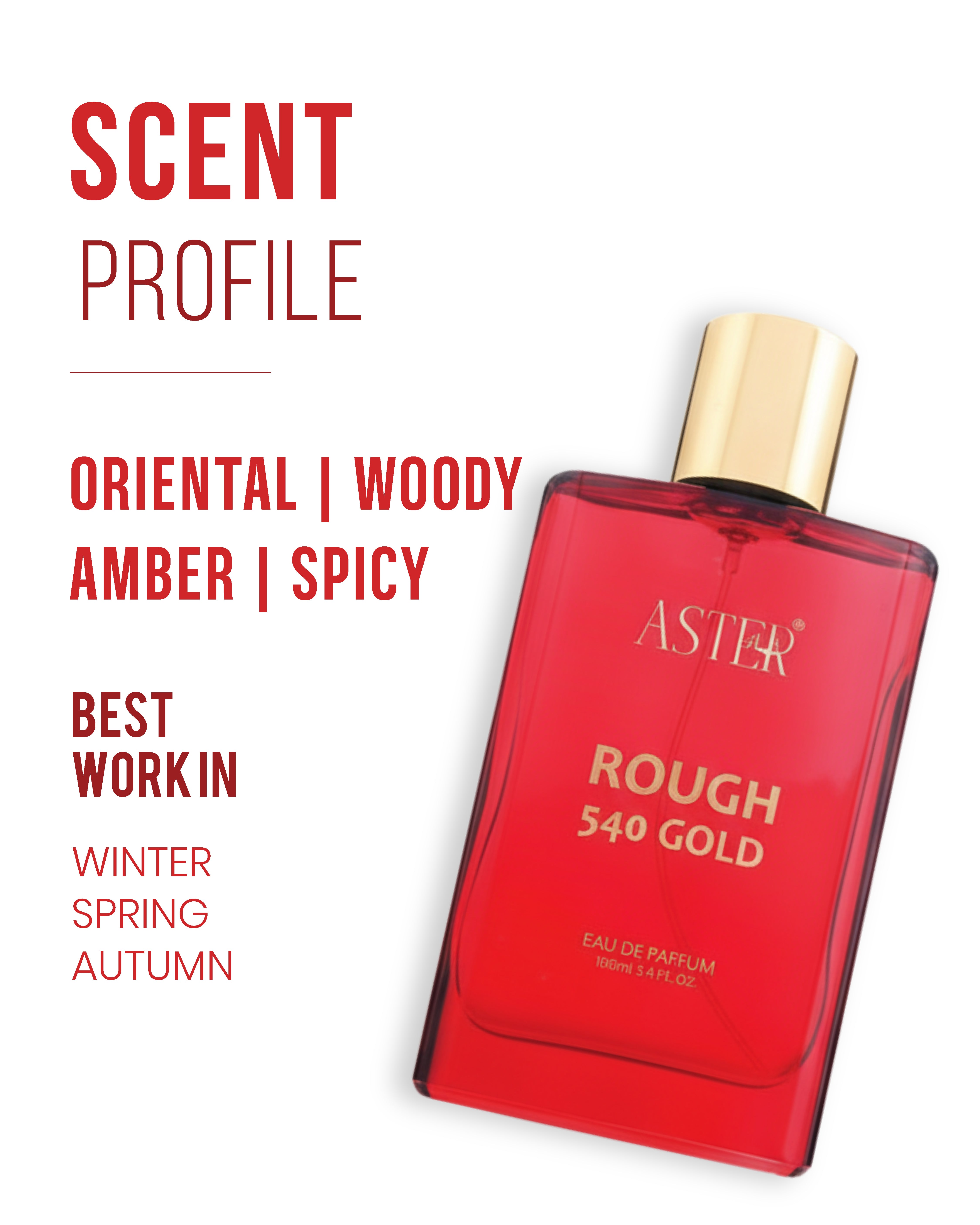 Bottle of Rough 540 Gold EDP for Men 100ml