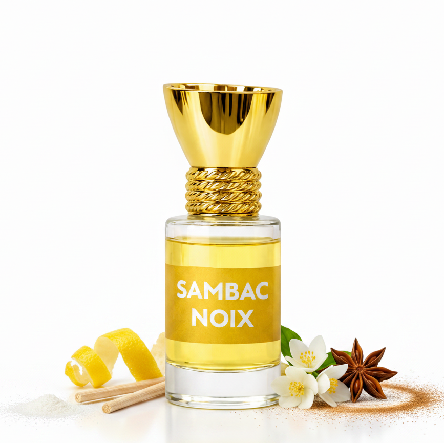 100% Organic Luxury Sambac Noix Attar - 6ml
