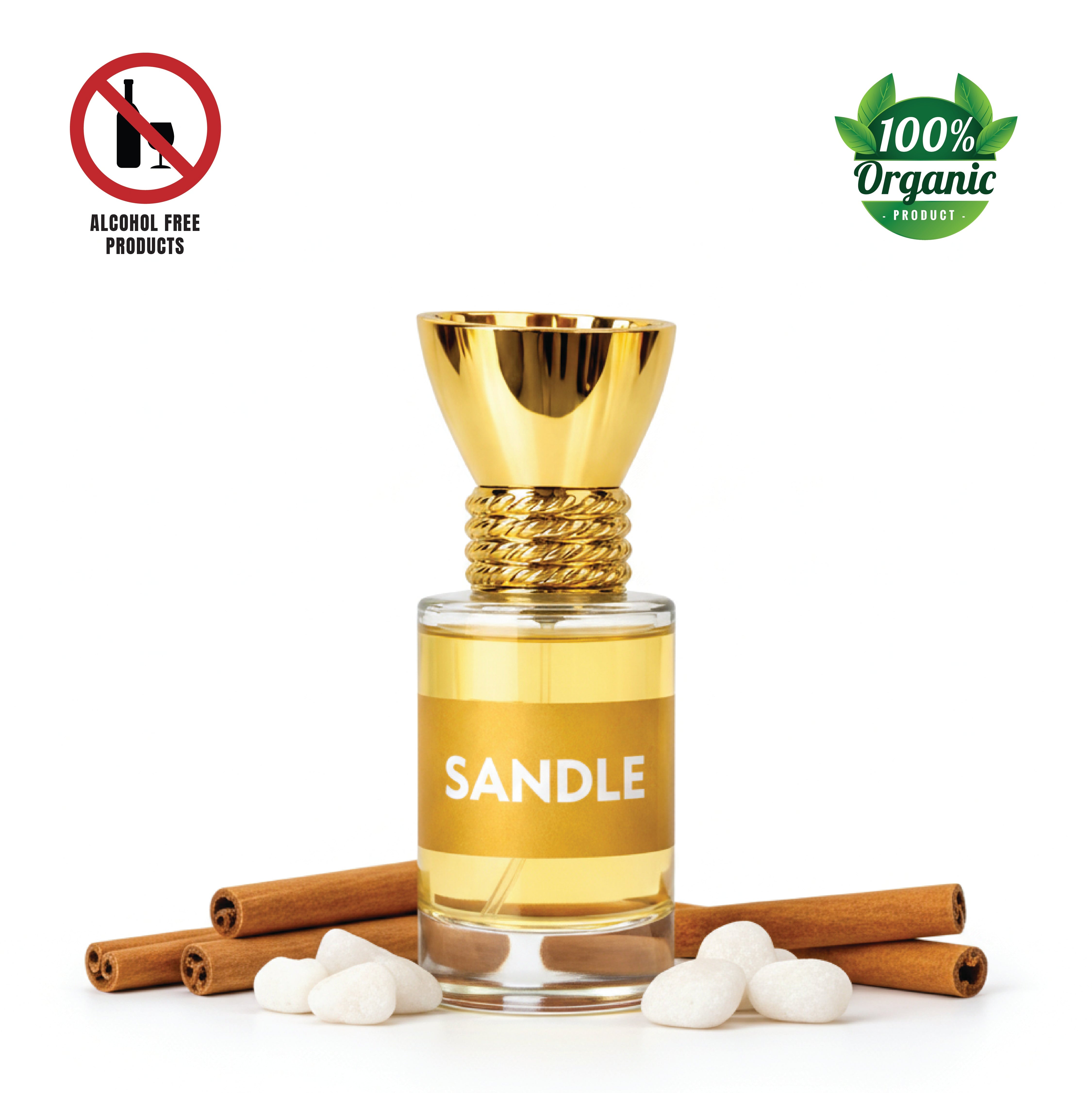 100% Organic Luxury Sandle Attar - 6ml