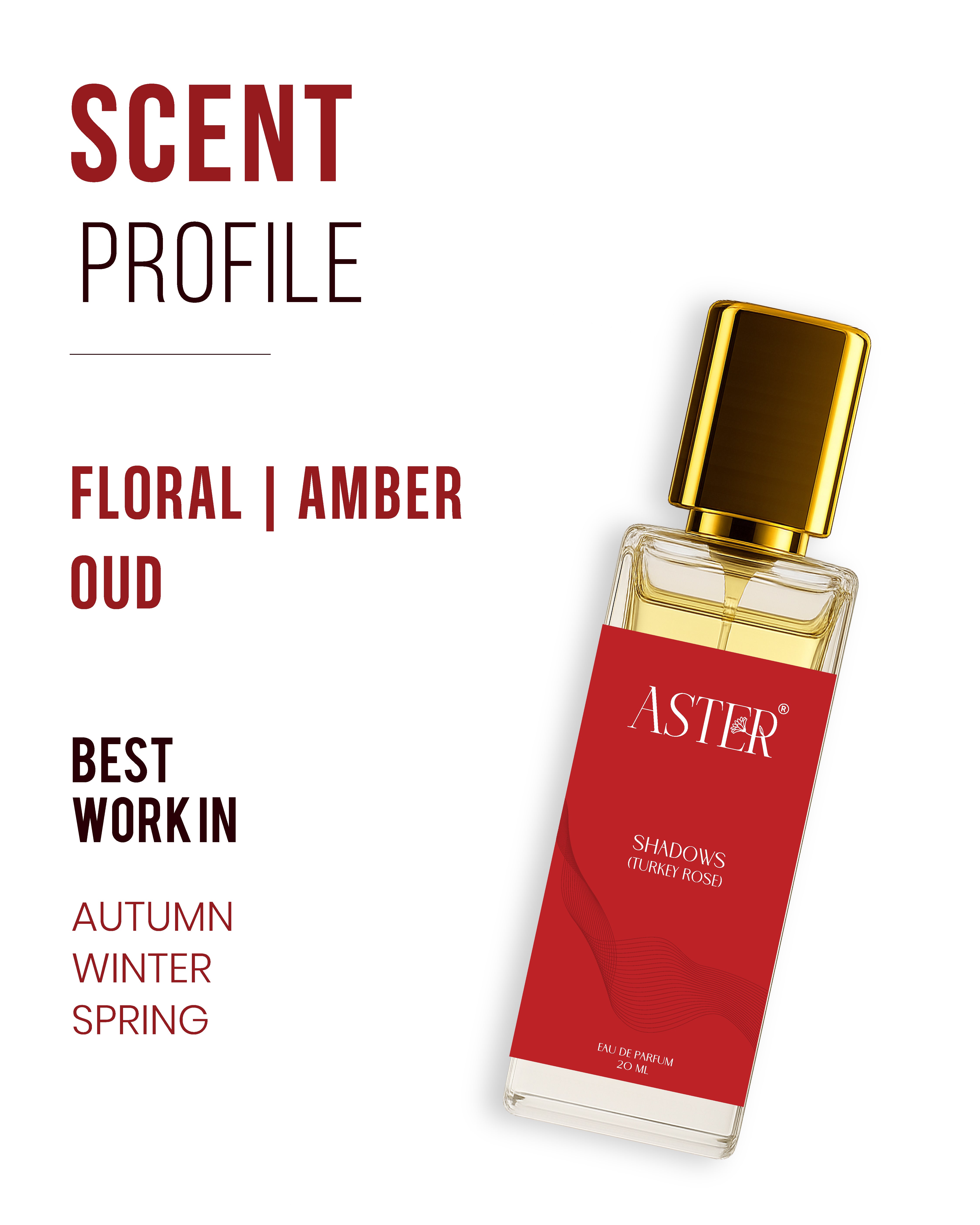 Shadows Turkey Rose EDP for Woman 20ml perfume bottle