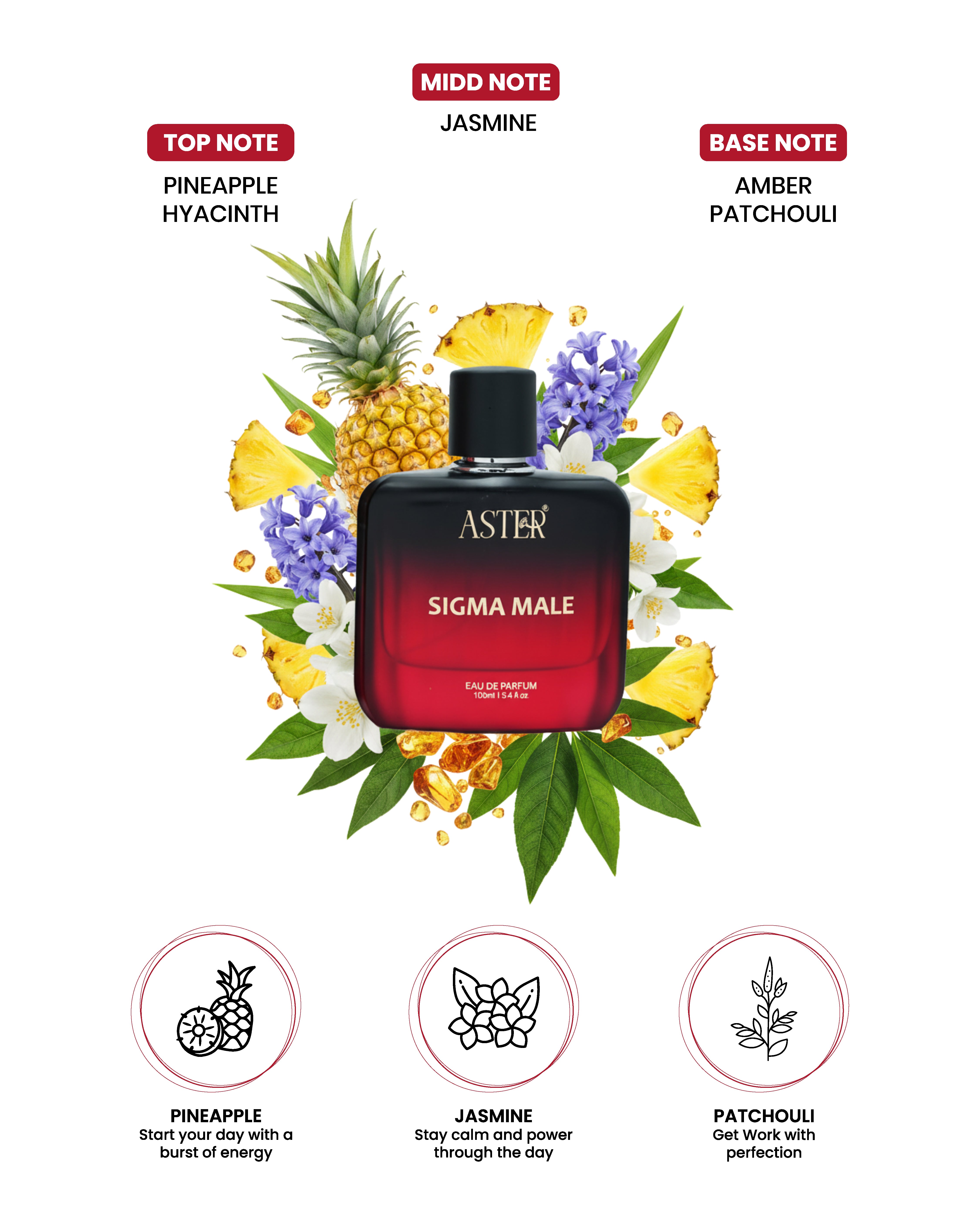 Sigma Male EDP for Men 100ml bottle