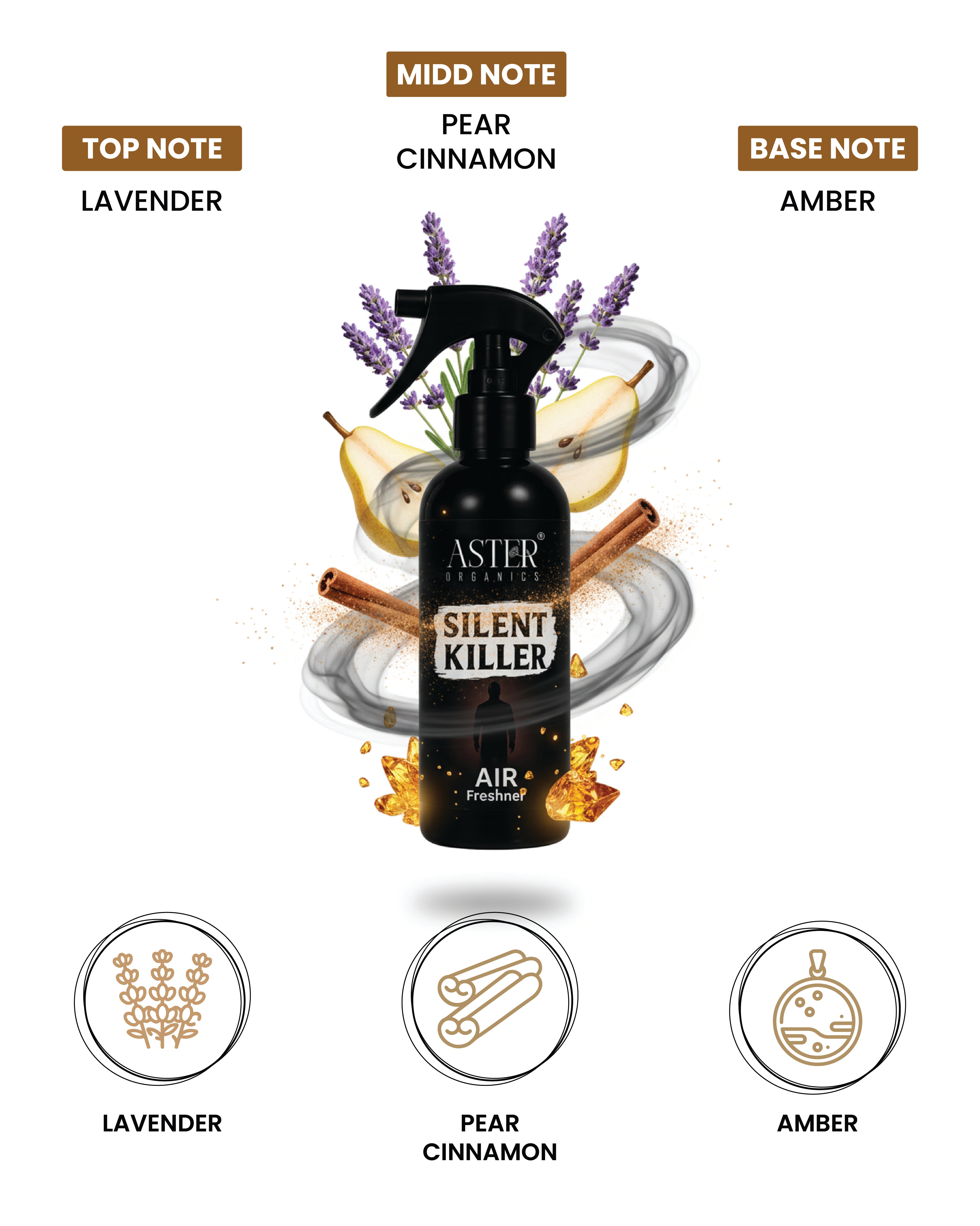 Silent Killer air freshener bottle with subtle scent diffusion