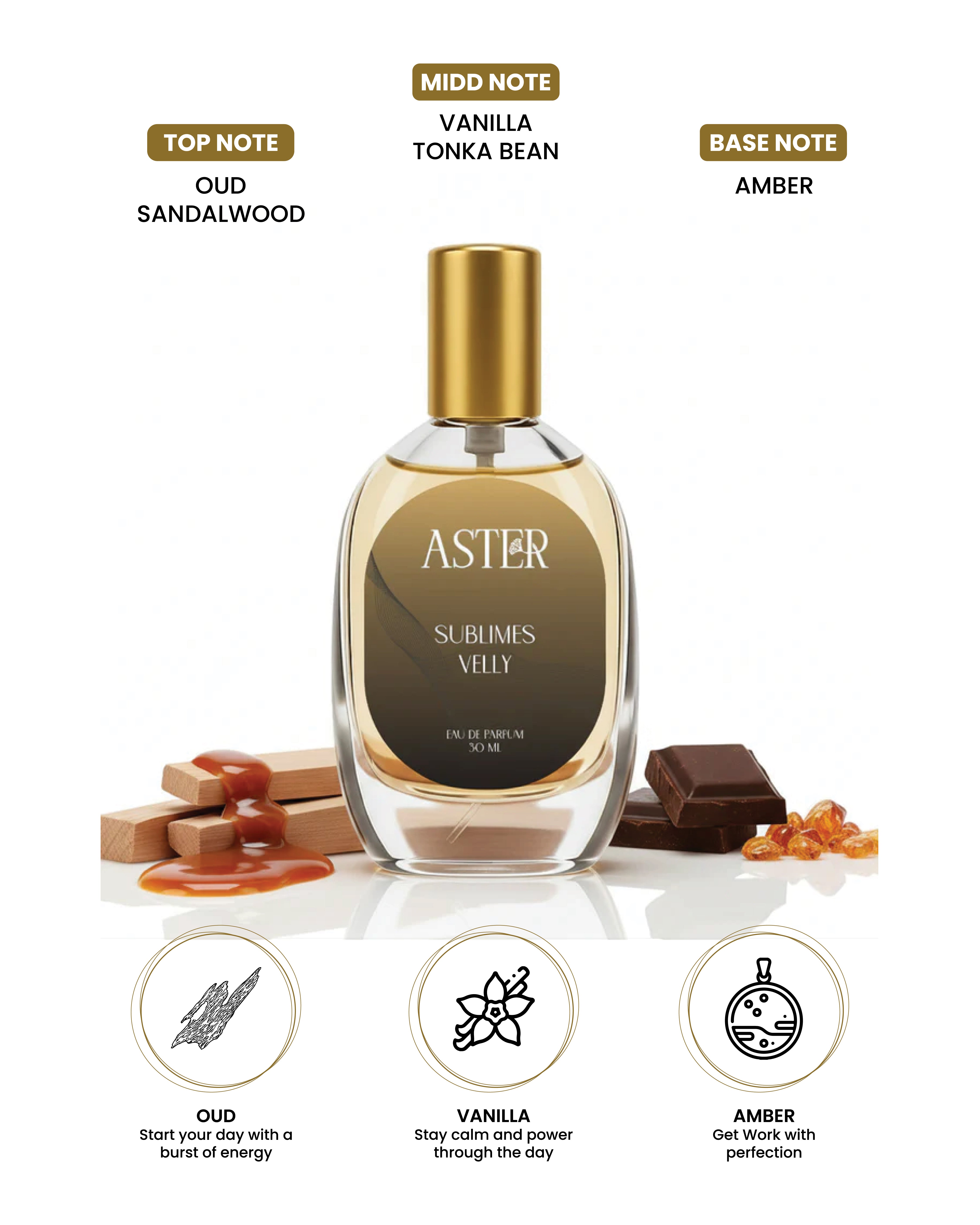 Bottle of 100% Organic Sublimes Velly for Oud perfume, 30ml