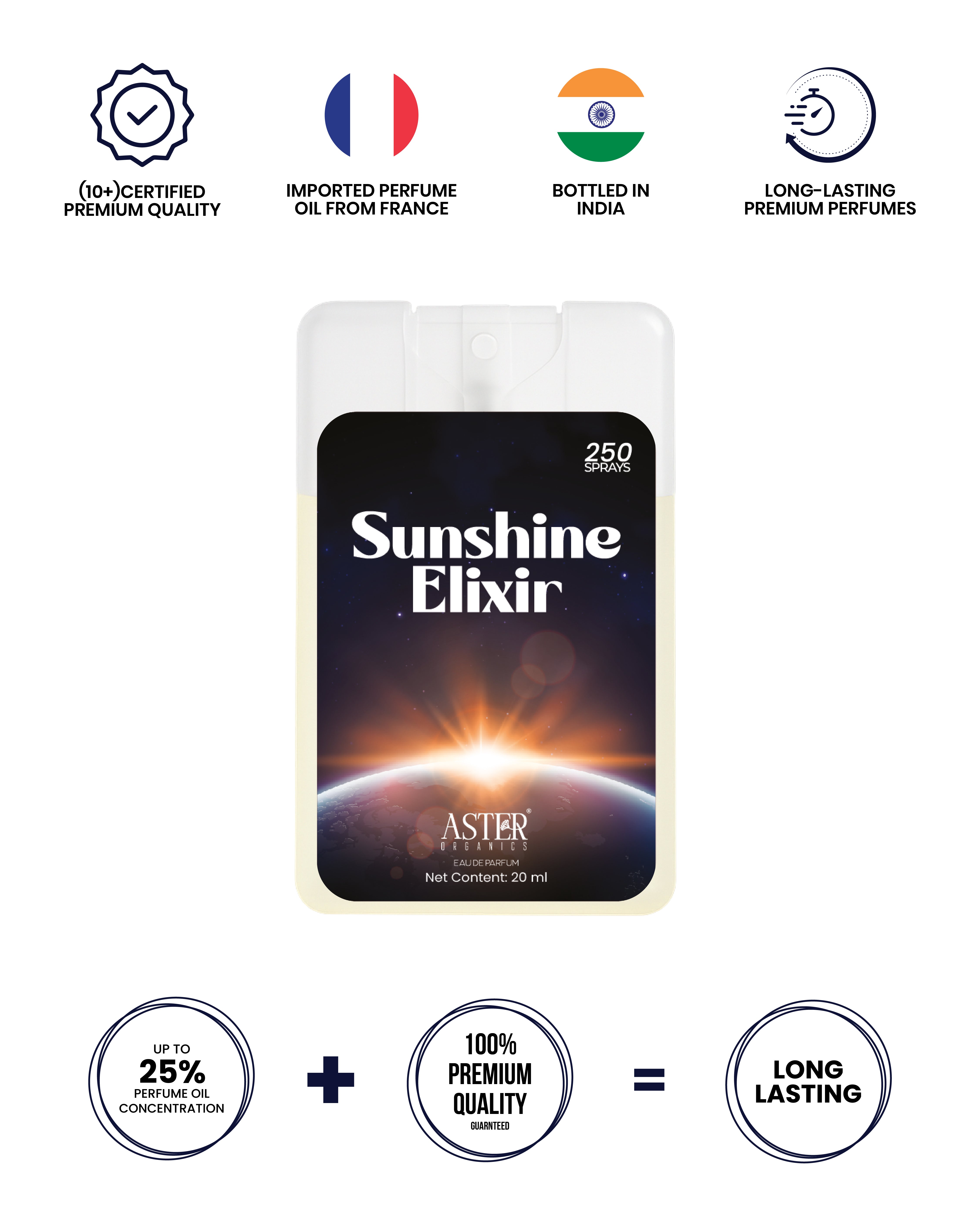 Sunshine Elixir men's pocket perfume 20ml bottle