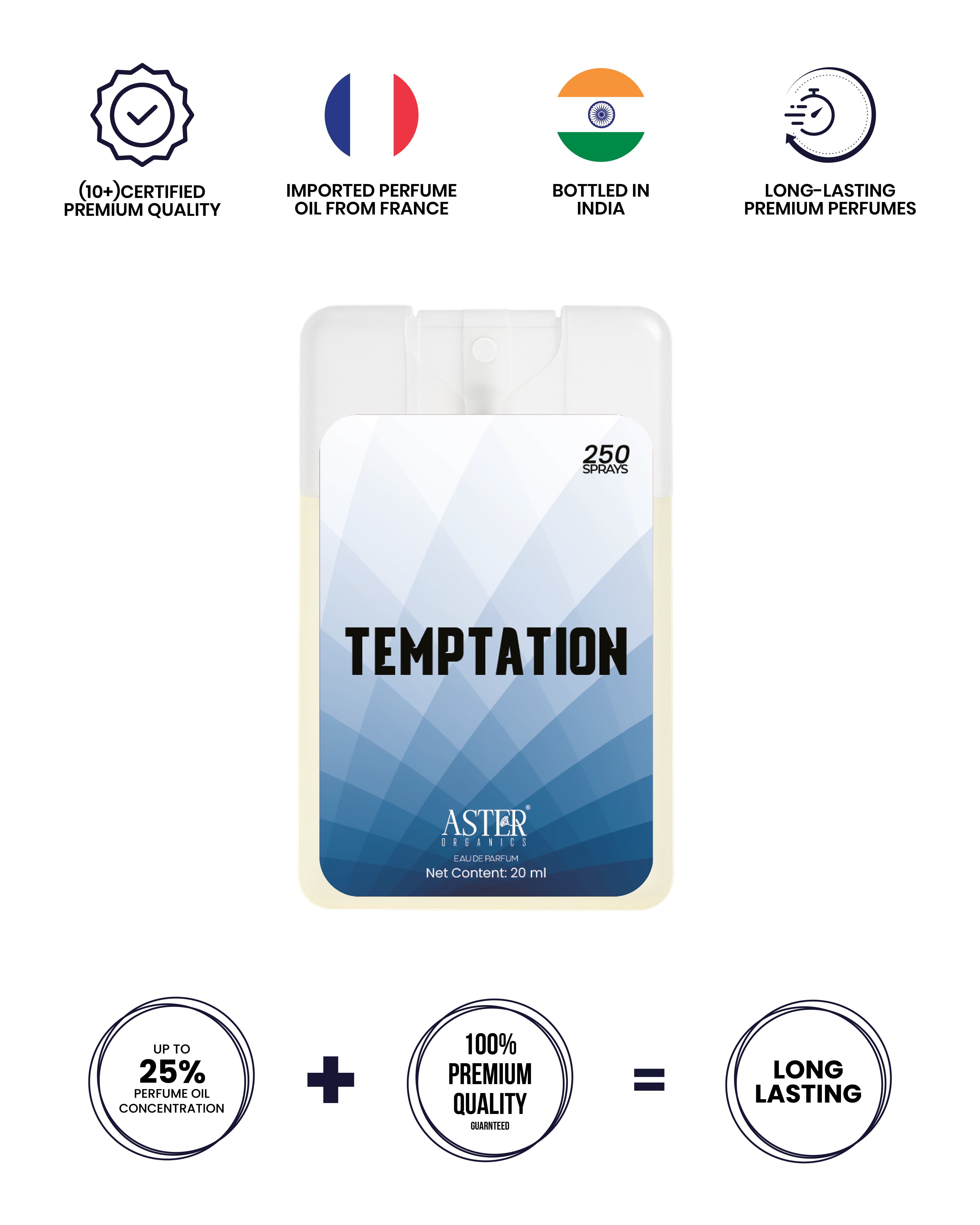 Temptation Pocket Perfume for Unisex 20ml bottle