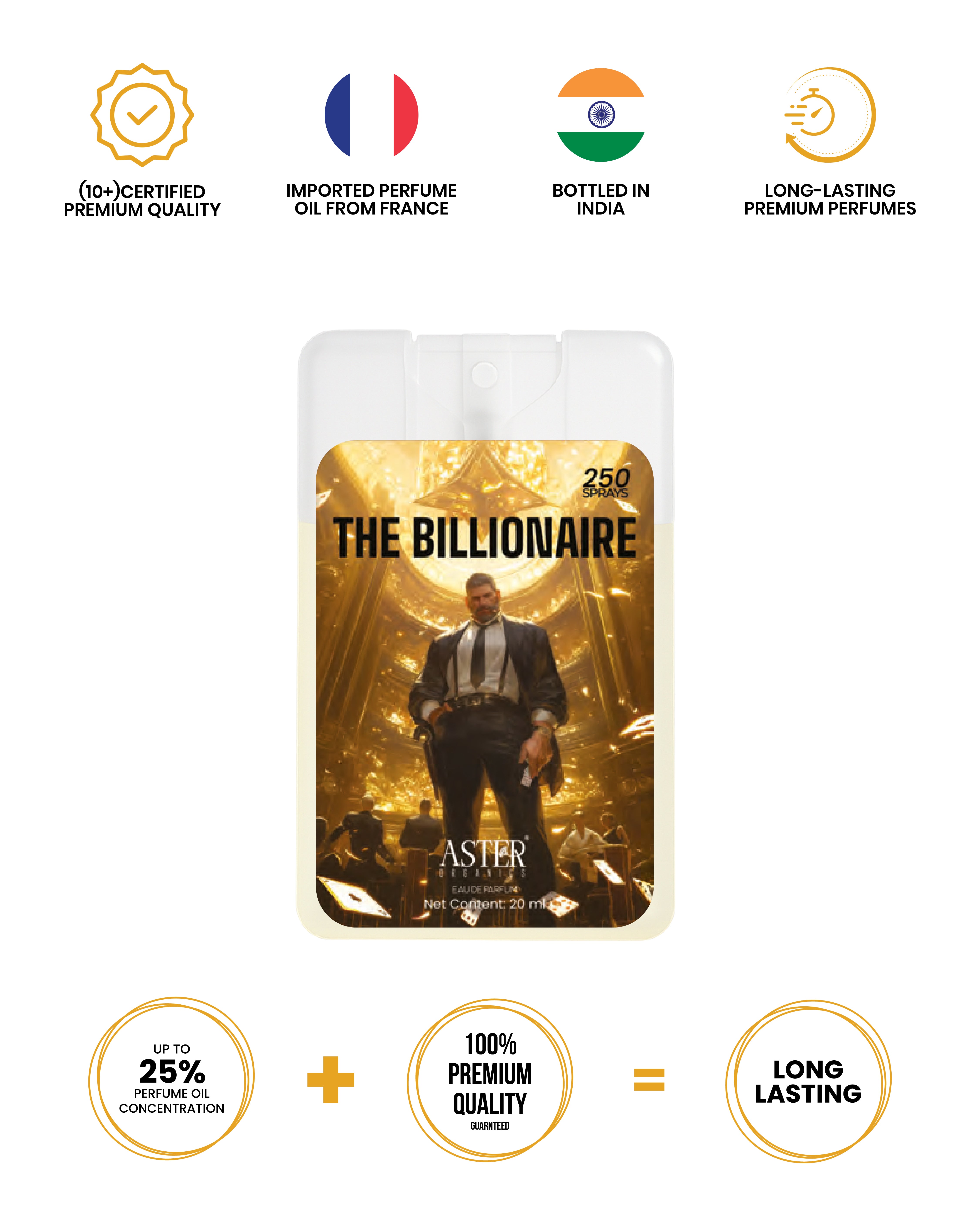 Billionaire Pocket Perfume for Men 20ml bottle