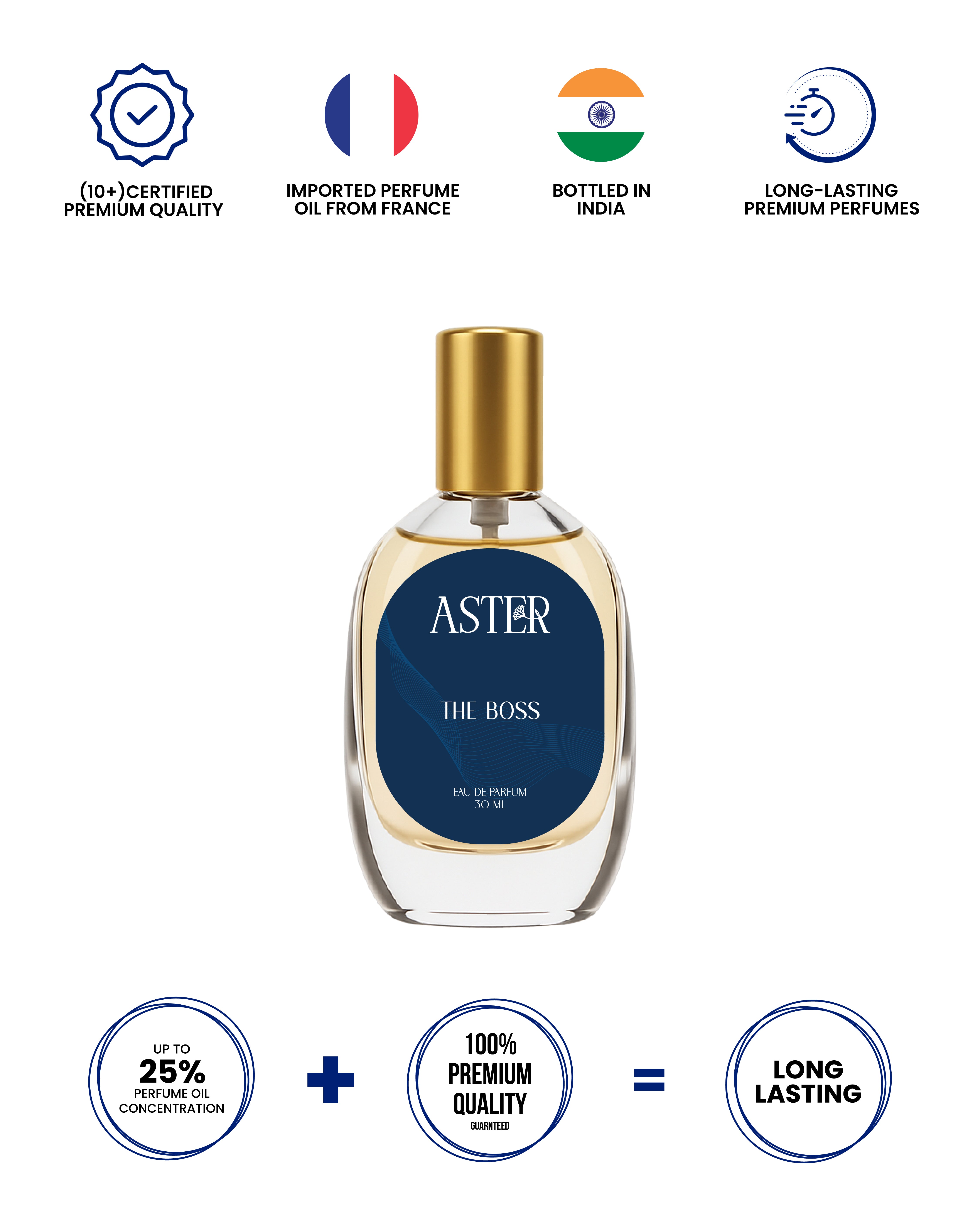 The Boss for Men 30ml organic cologne bottle