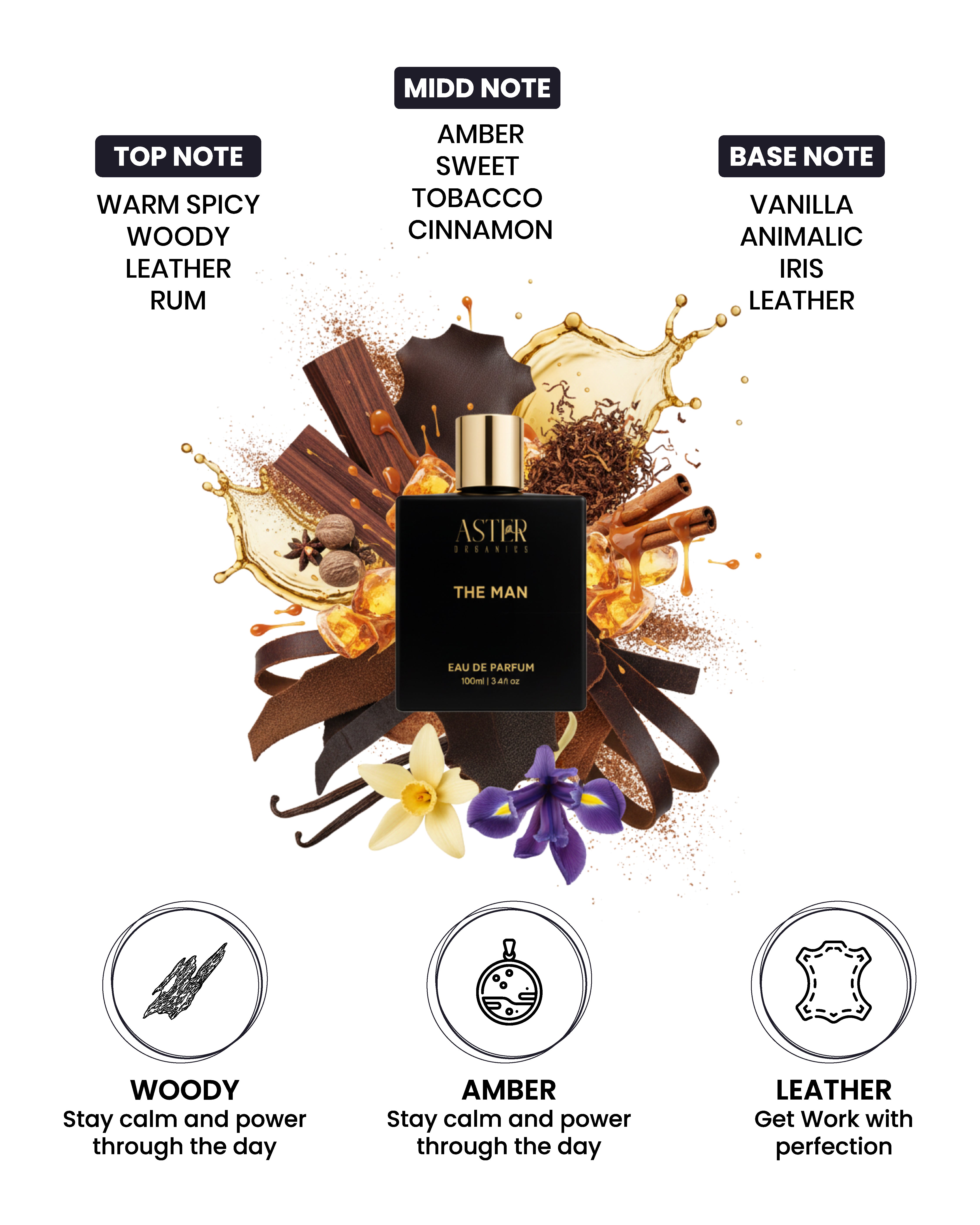 The Man EDP for Men 100ml - Aster Organics