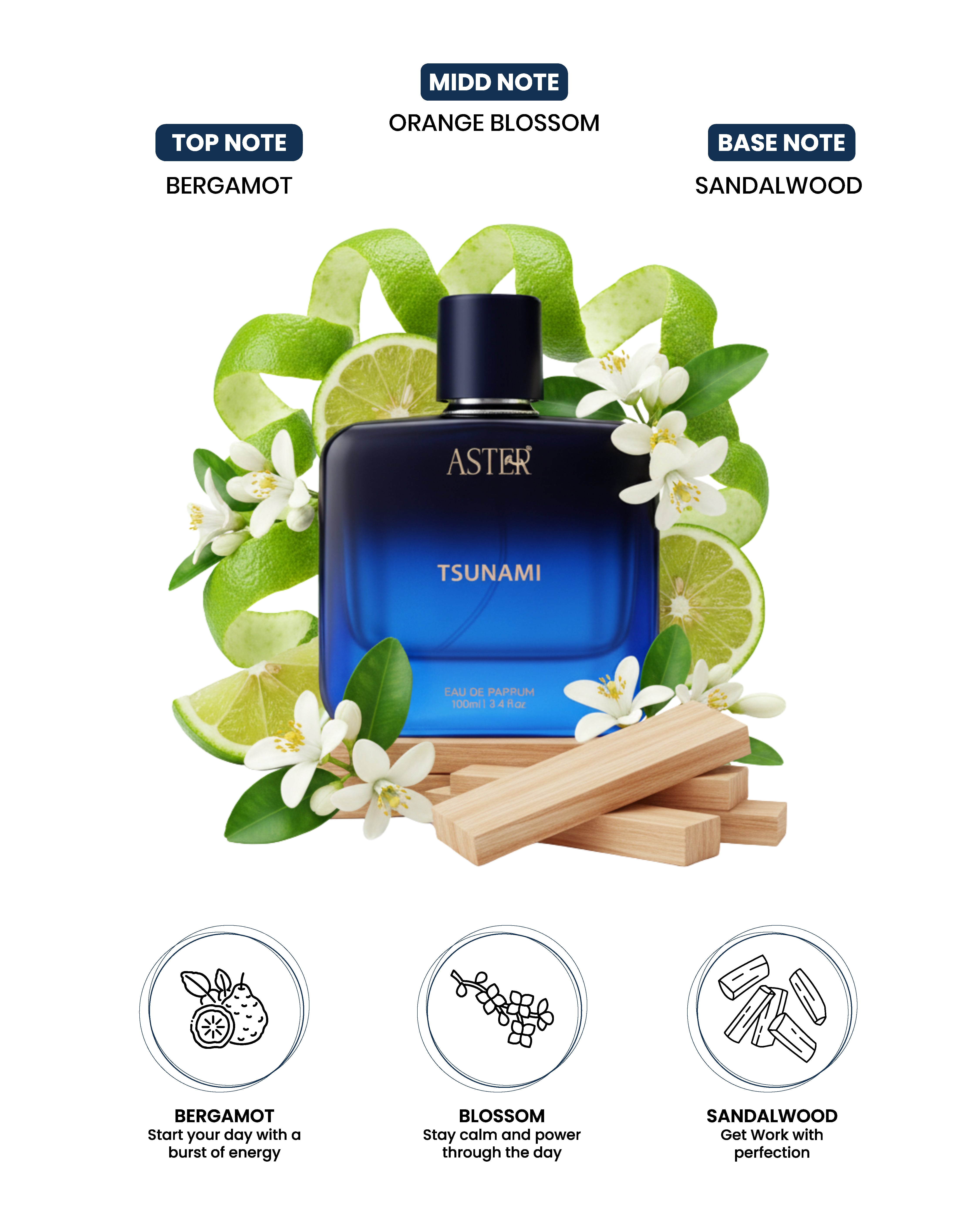 Tsunami EDP for Men 100ml fragrance bottle