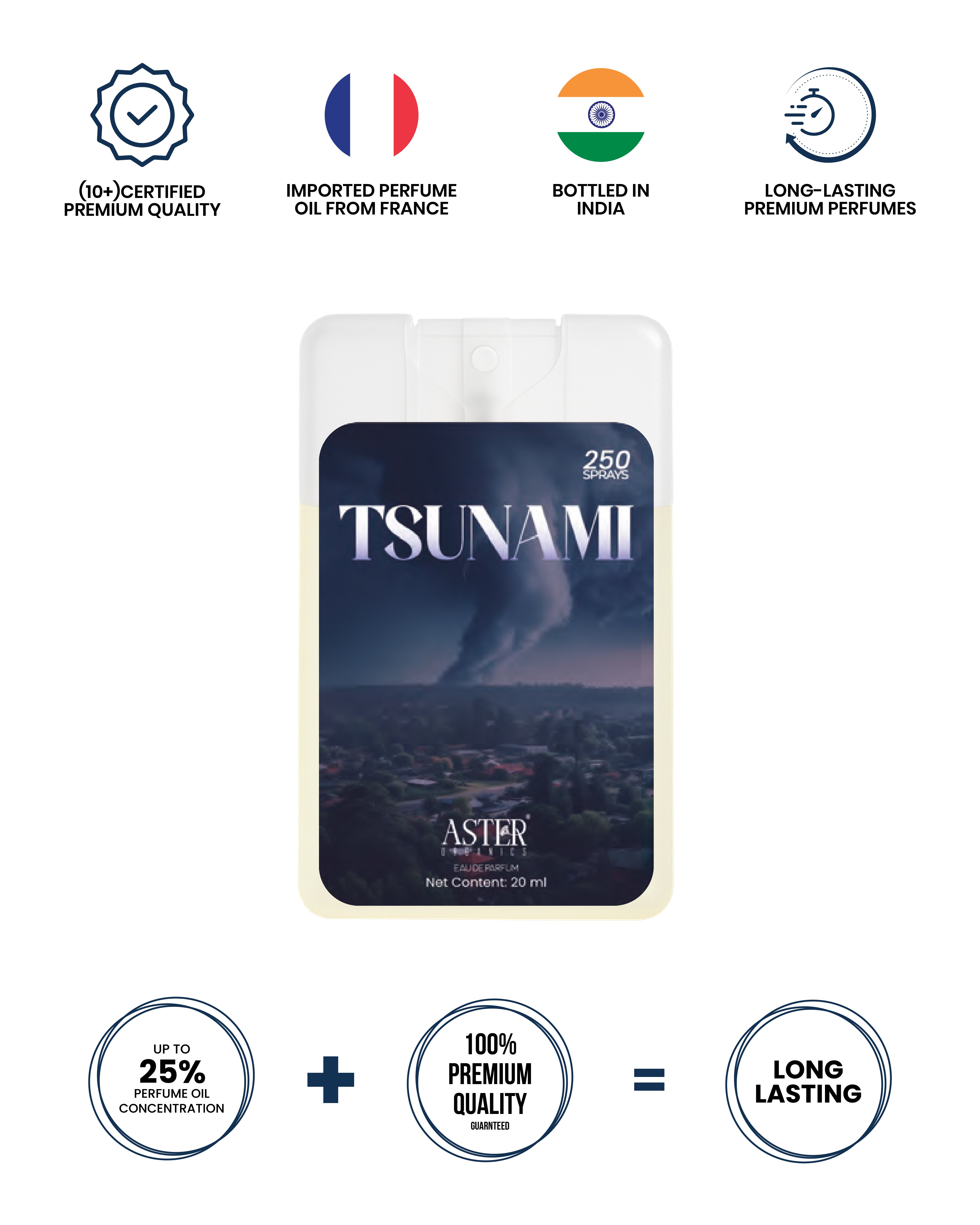 Tsunami Pocket Perfume for Men 20ml bottle
