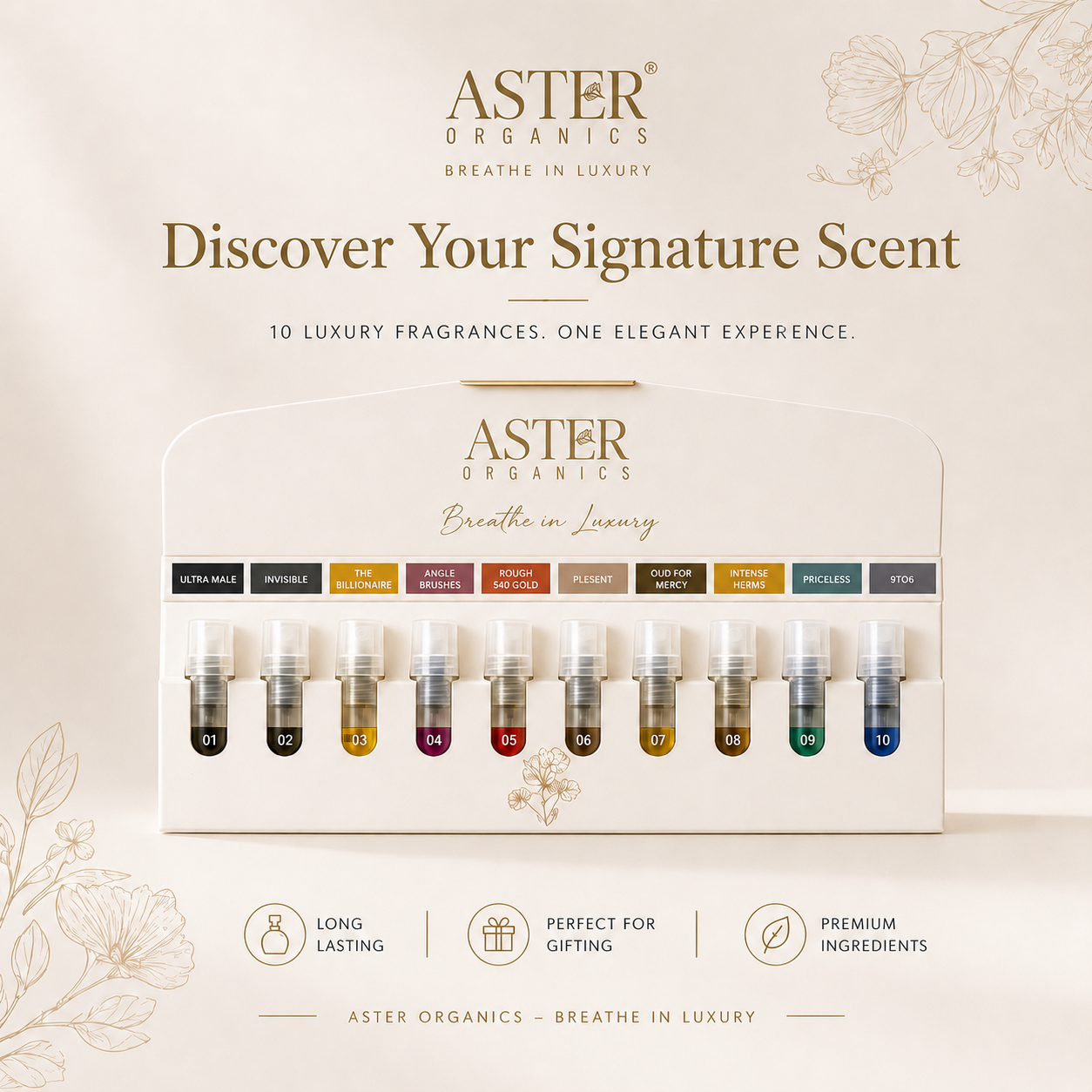 Luxury Perfume White Trial Pack - 10 x 5ml