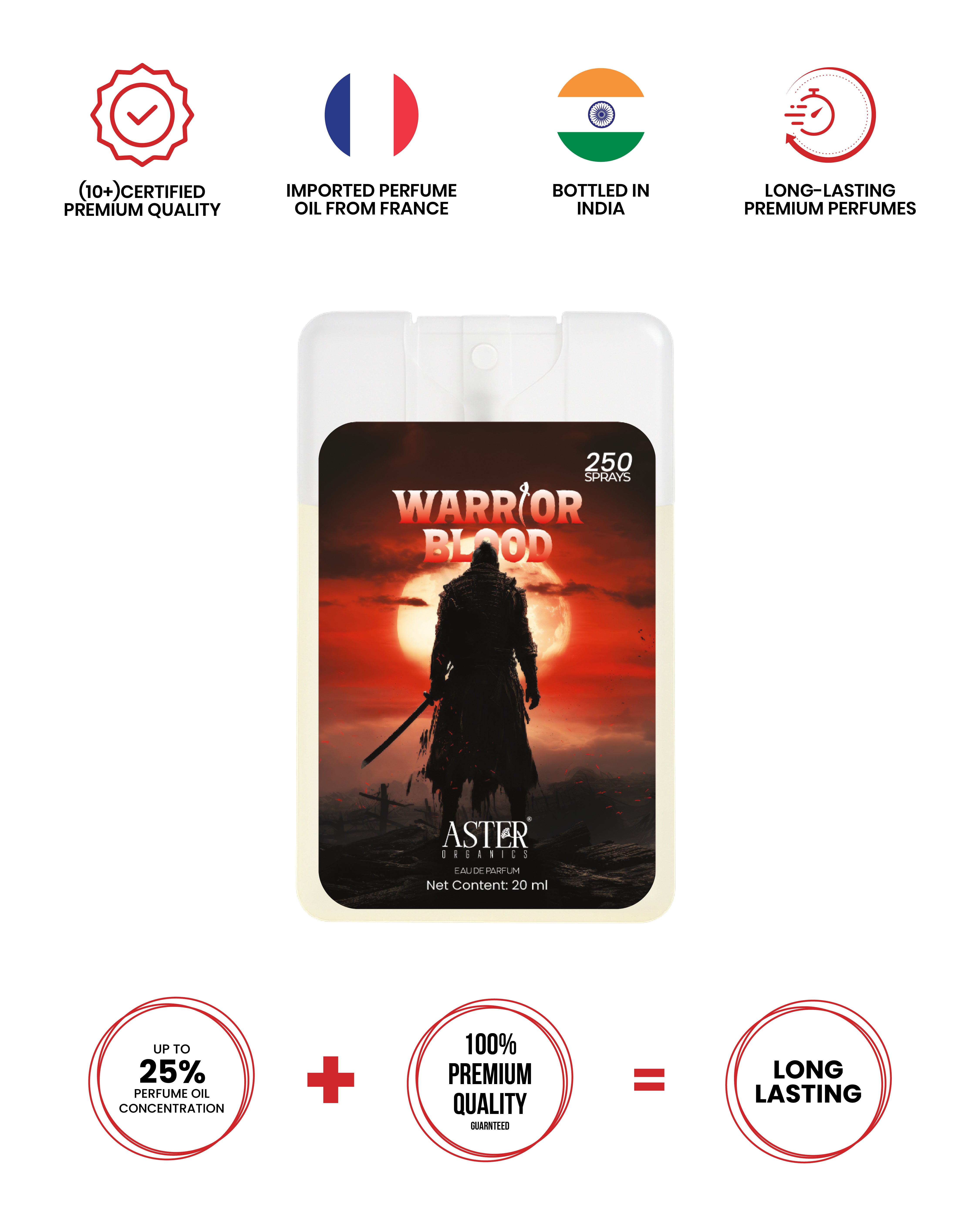 Warrior Blood Pocket Perfume for Men 20ml bottle