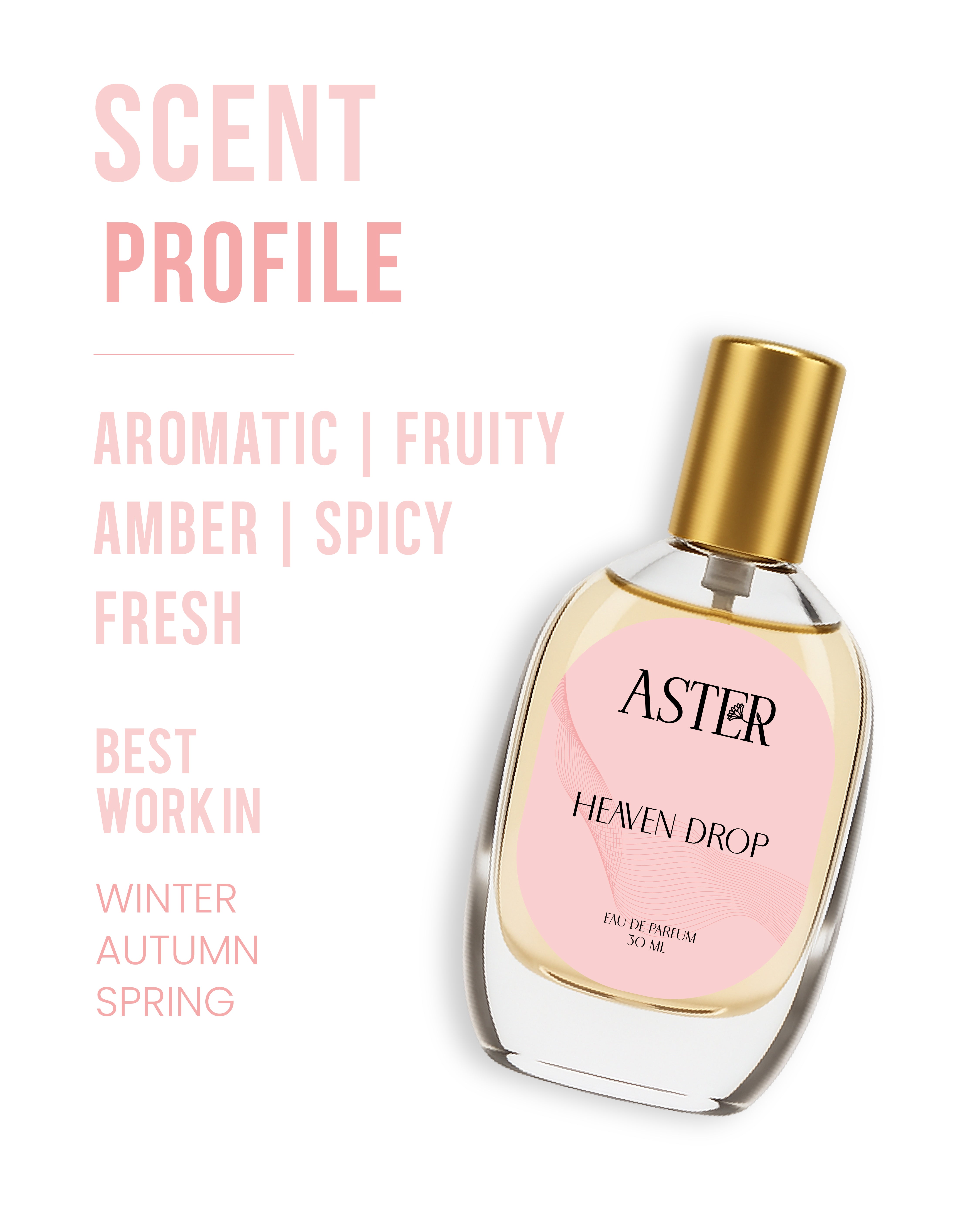 Bottle of 100% Organic Heaven Drop unisex 30ml serum